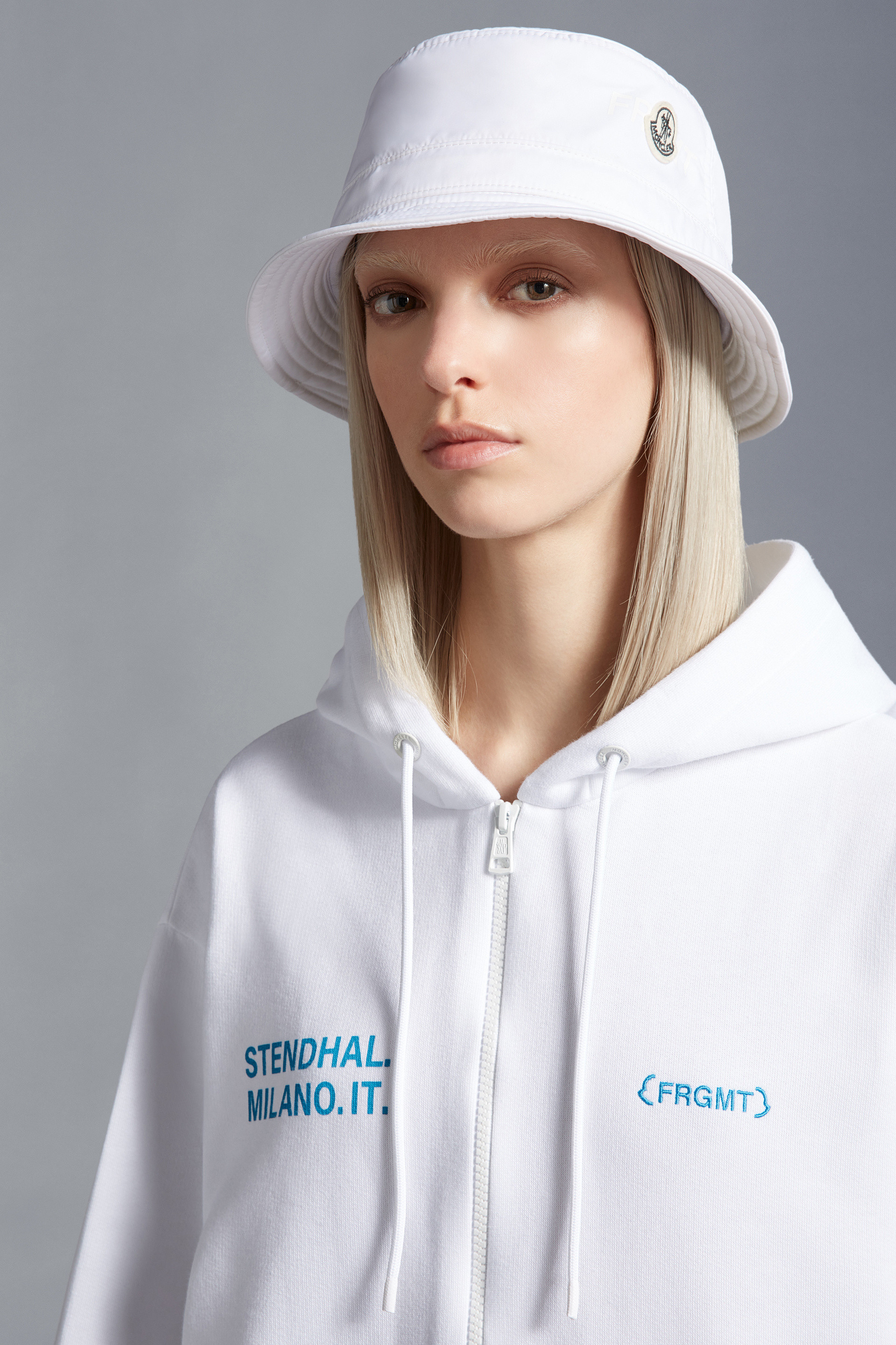 Logo Motif Zip-Up Hoodie