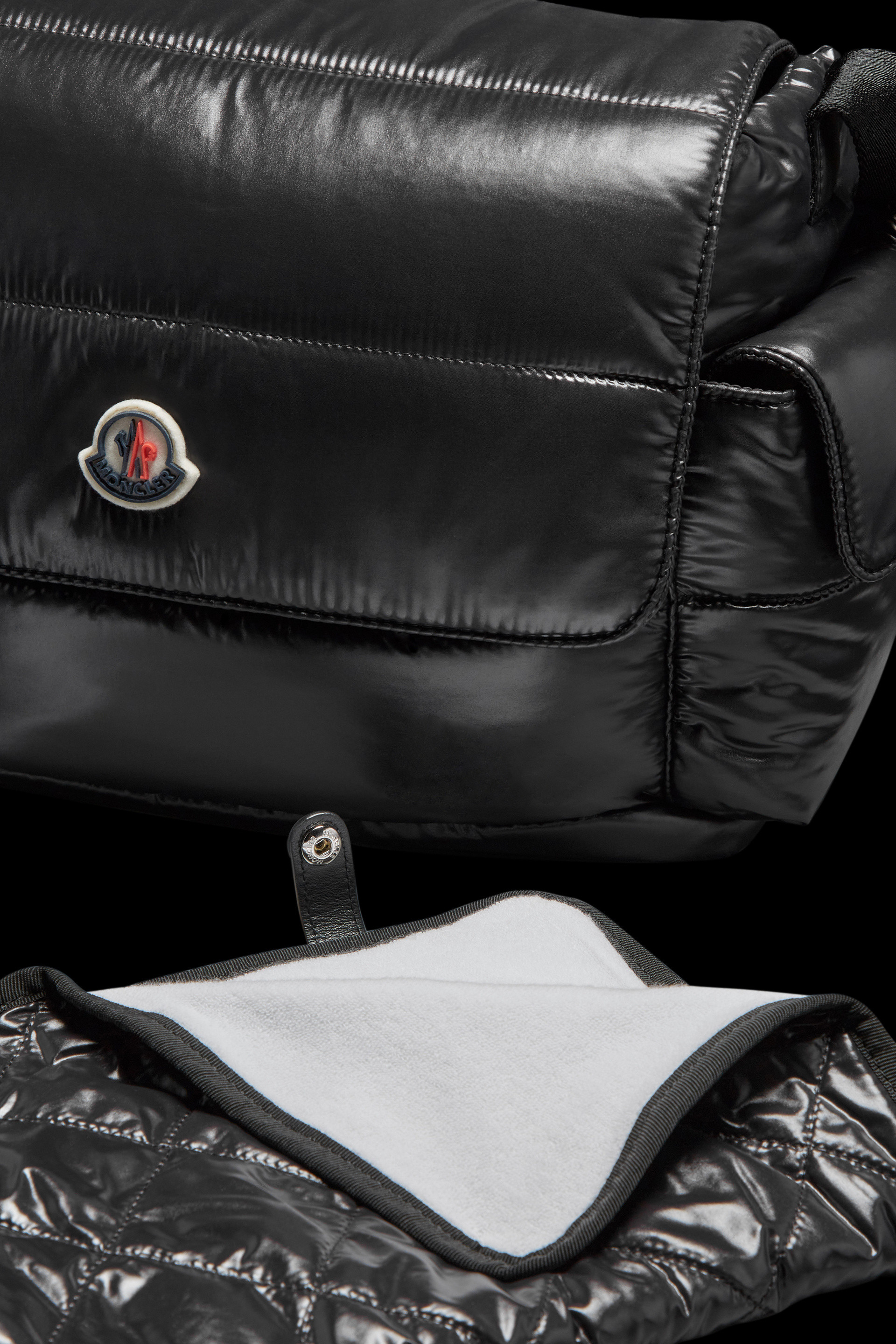 Nylon Laqué Diaper Bag