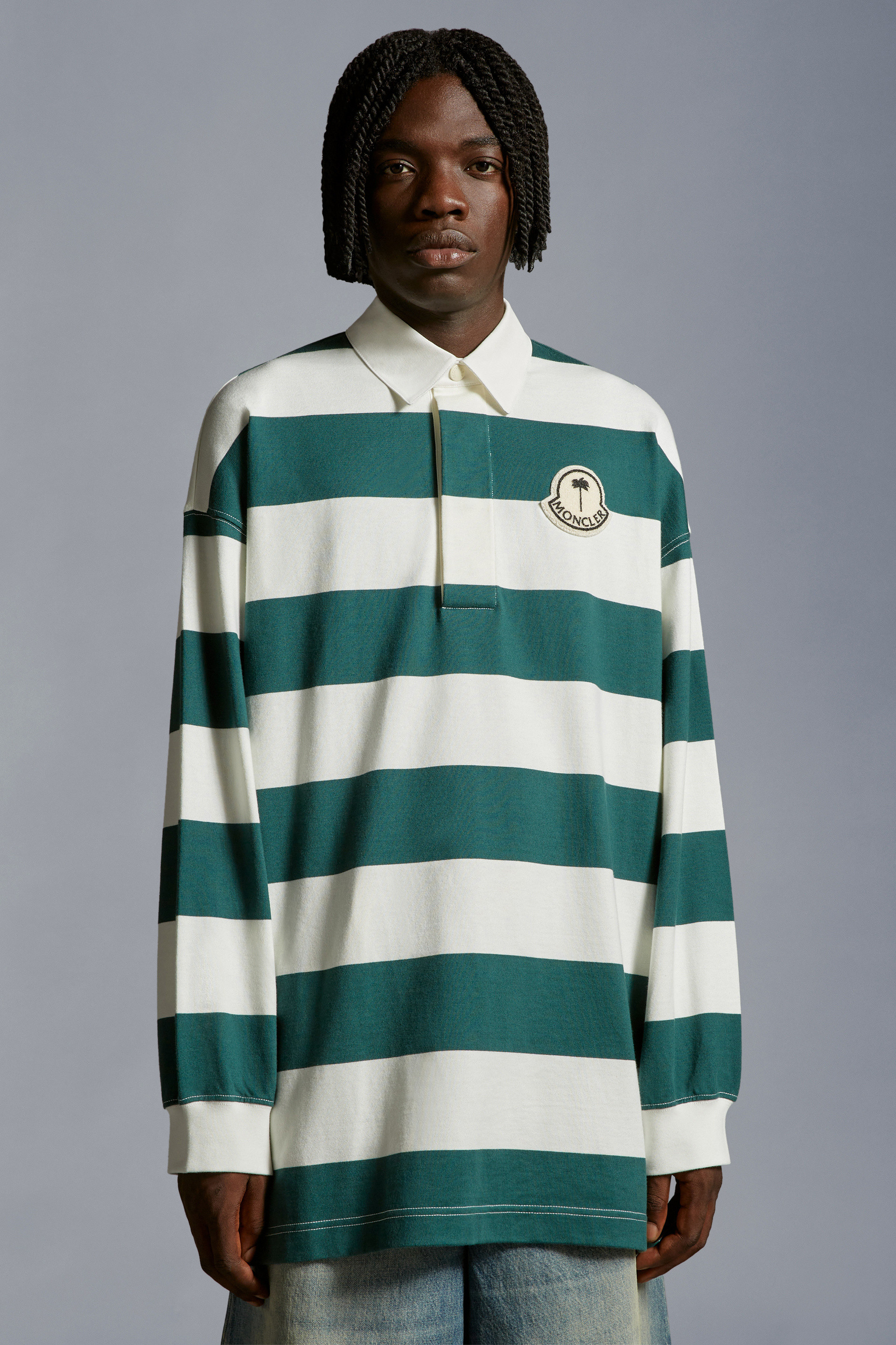 Striped Long Sleeve Polo Shirt