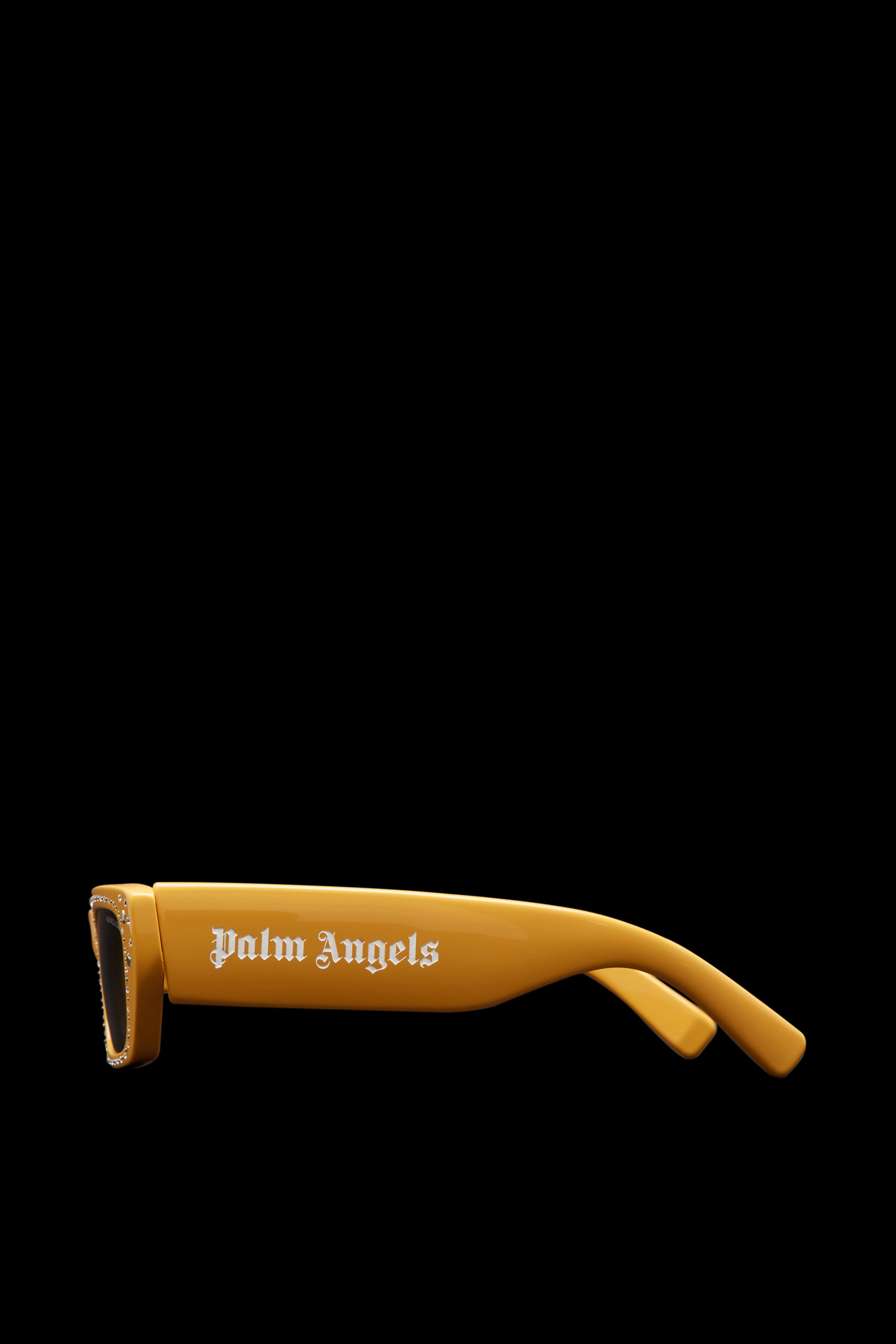 Crystal-Encrusted Rectangular Sunglasses