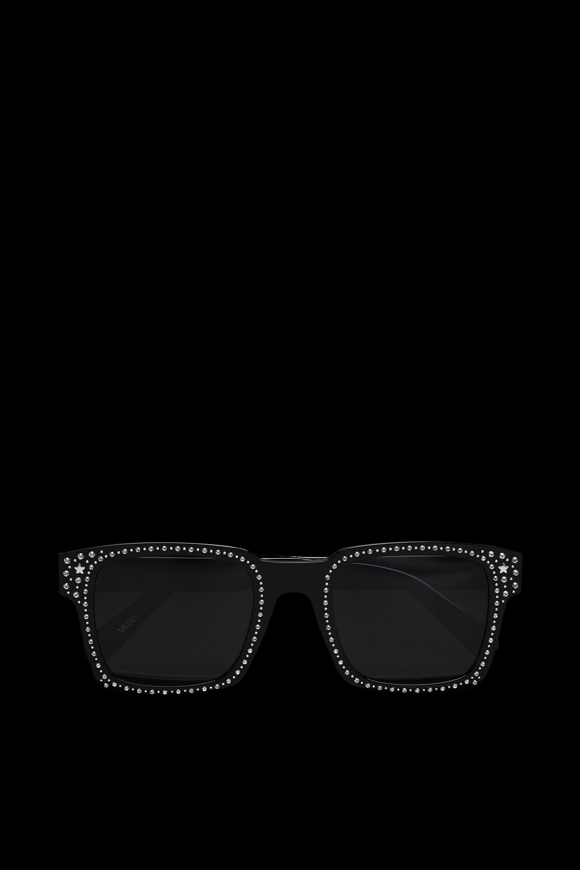 Crystal-Encrusted Squared Sunglasses