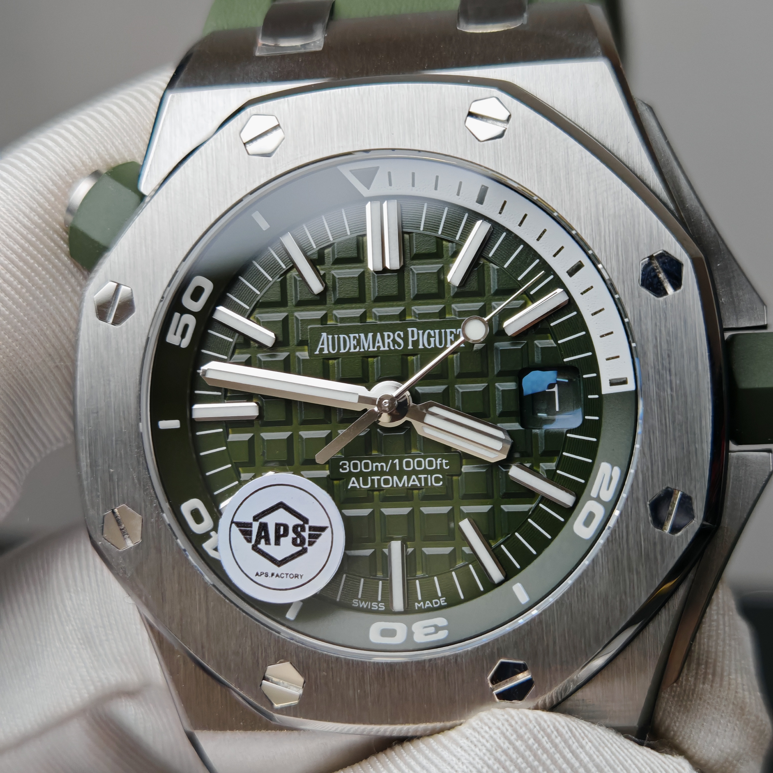 Super Clone Audemars Piguet 1:1 Royal Oak Offshore Diver 15710 Watches – 42mm  Green Dial