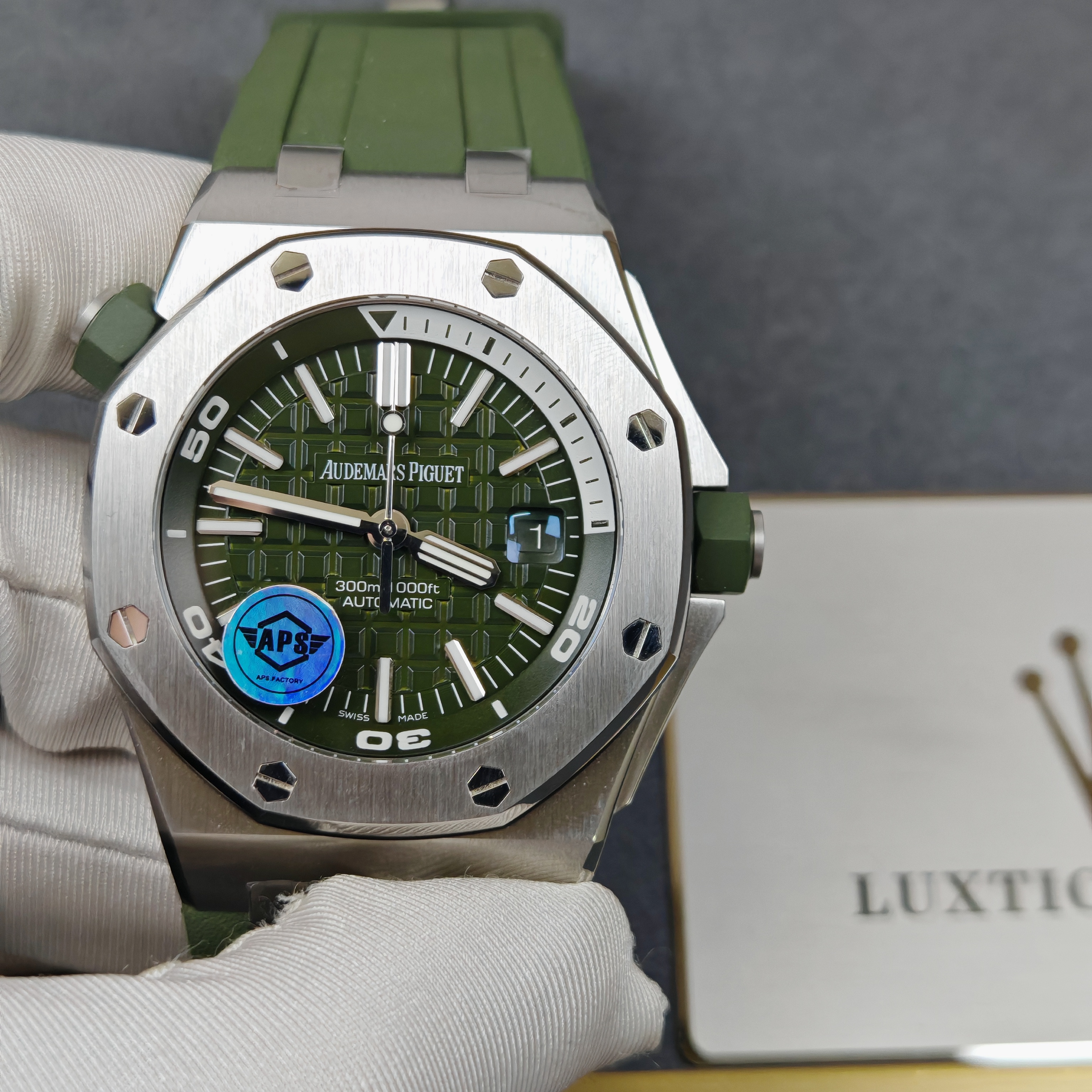 Super Clone Audemars Piguet 1:1 Royal Oak Offshore Diver 15710 Watches – 42mm  Green Dial