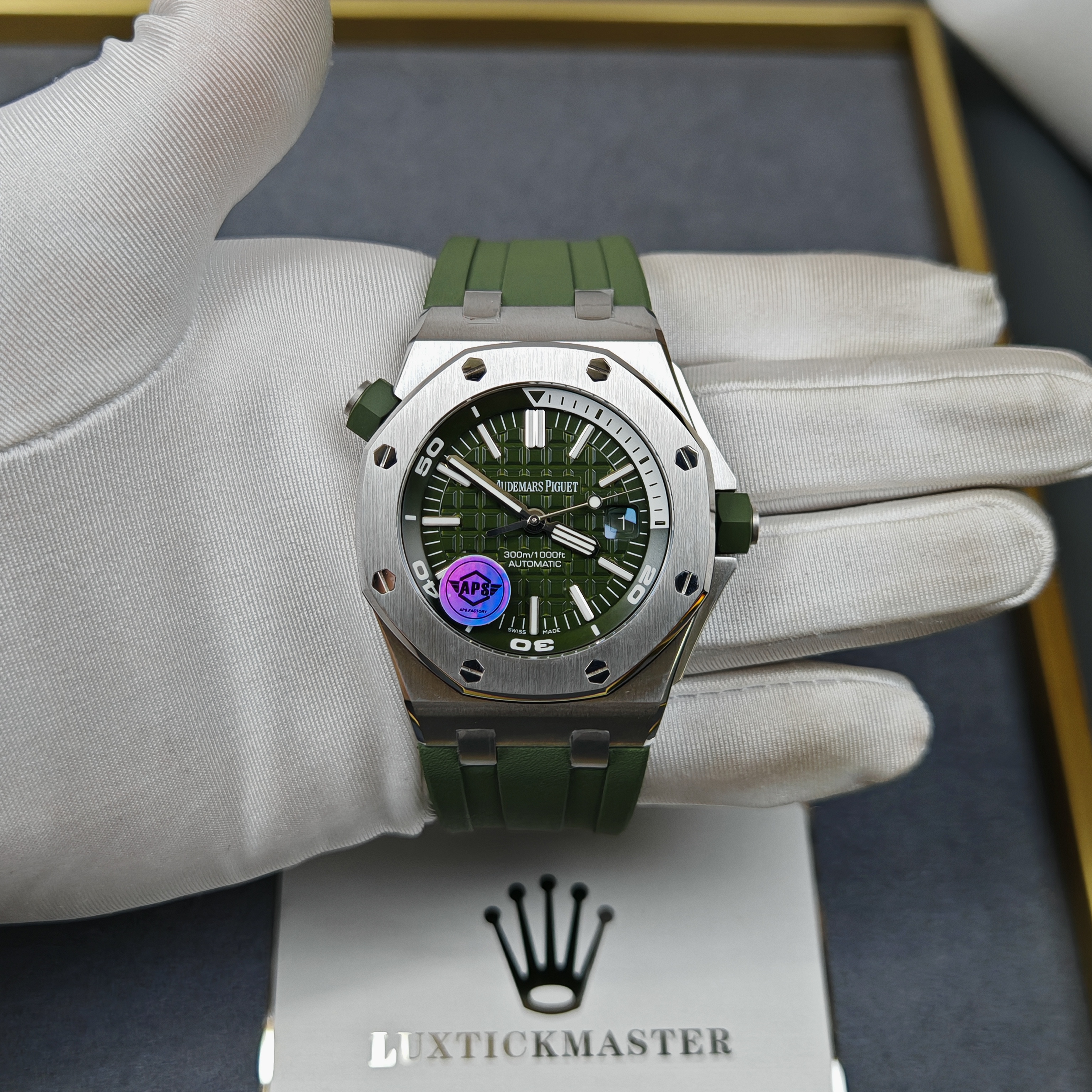 Super Clone Audemars Piguet 1:1 Royal Oak Offshore Diver 15710 Watches – 42mm  Green Dial