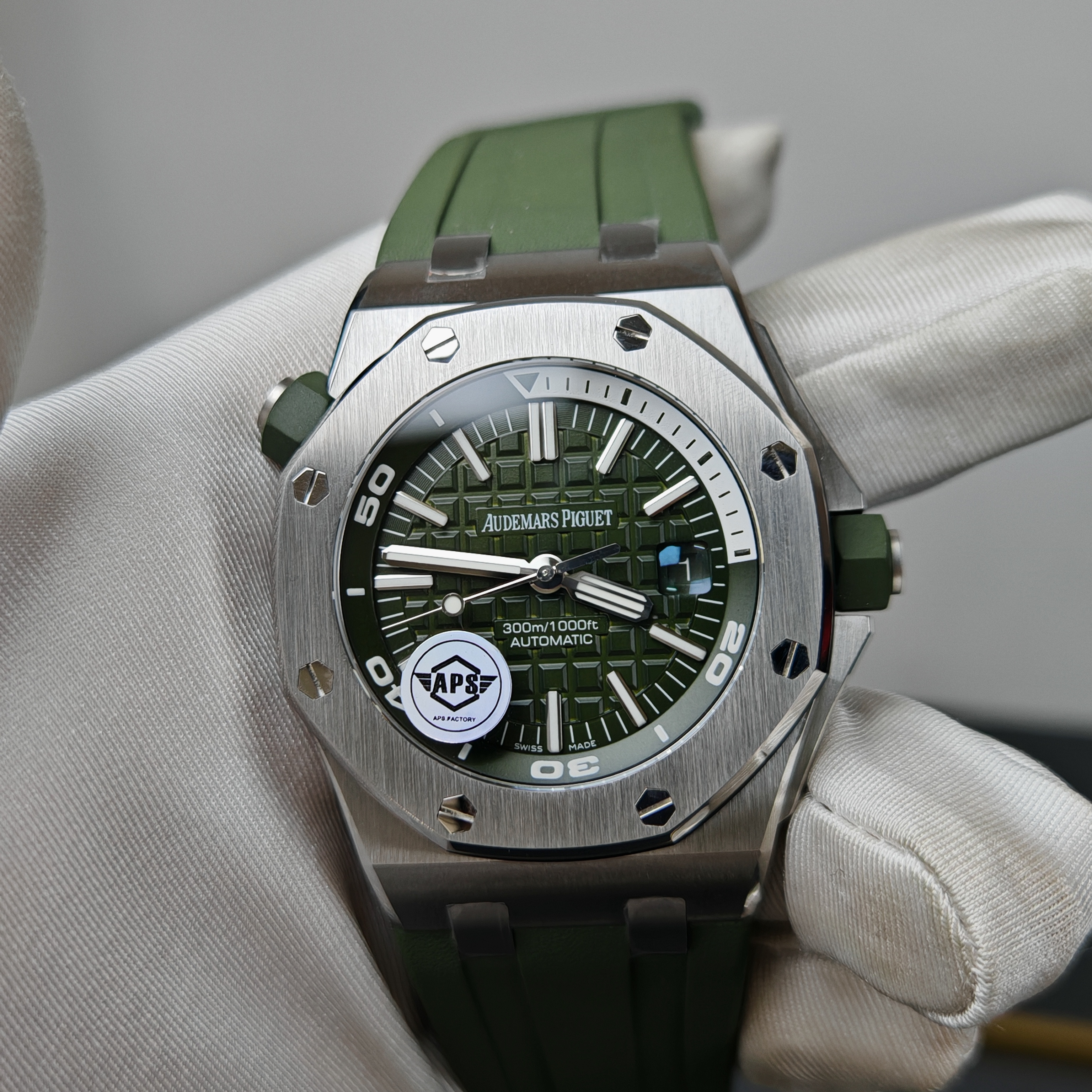 Super Clone Audemars Piguet 1:1 Royal Oak Offshore Diver 15710 Watches – 42mm  Green Dial