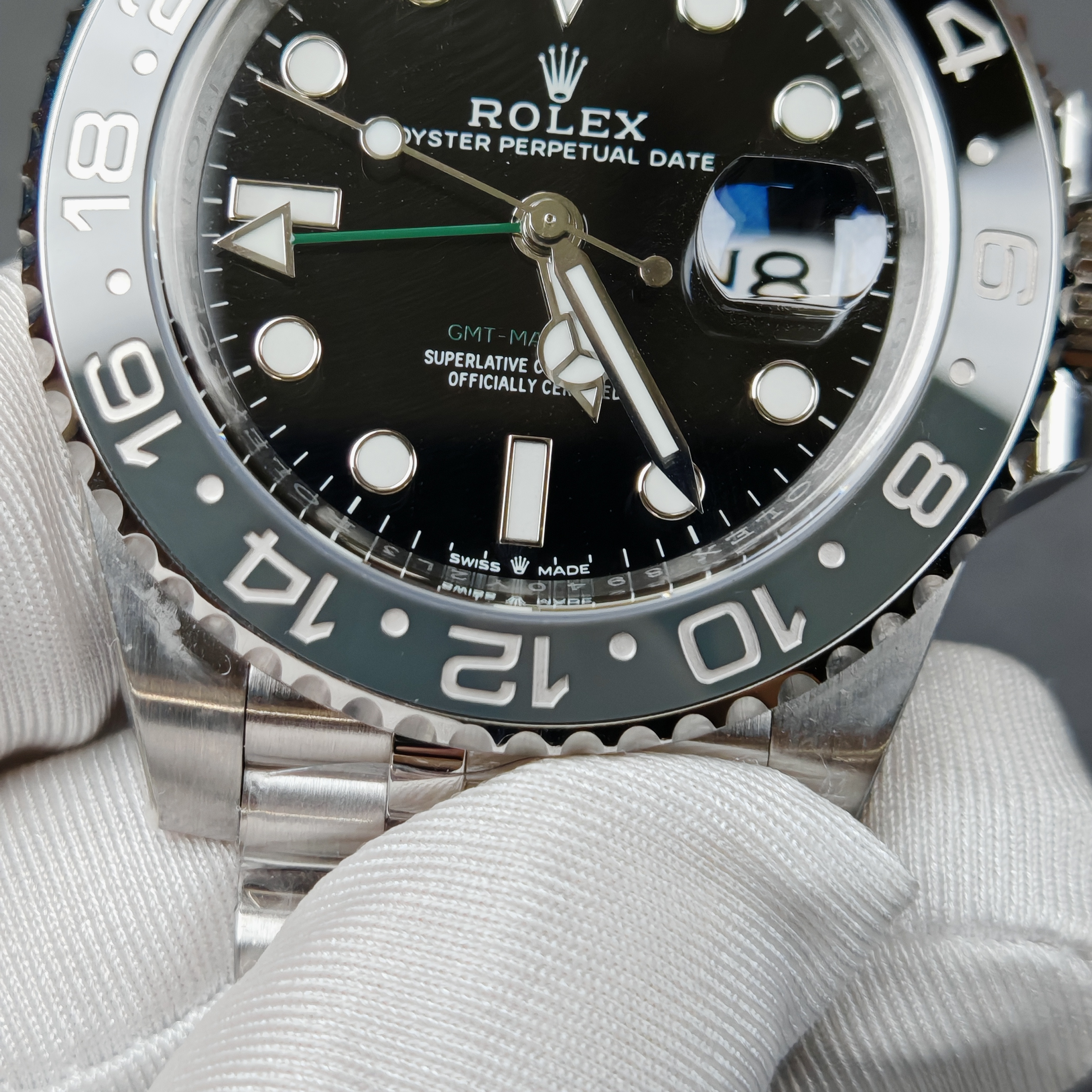 Rolex Bruce Wayne GMT Master II 126710grnr-0003 Black/Grey two-tone ceramic bezel Stainless Steel (40mm) Super Clone