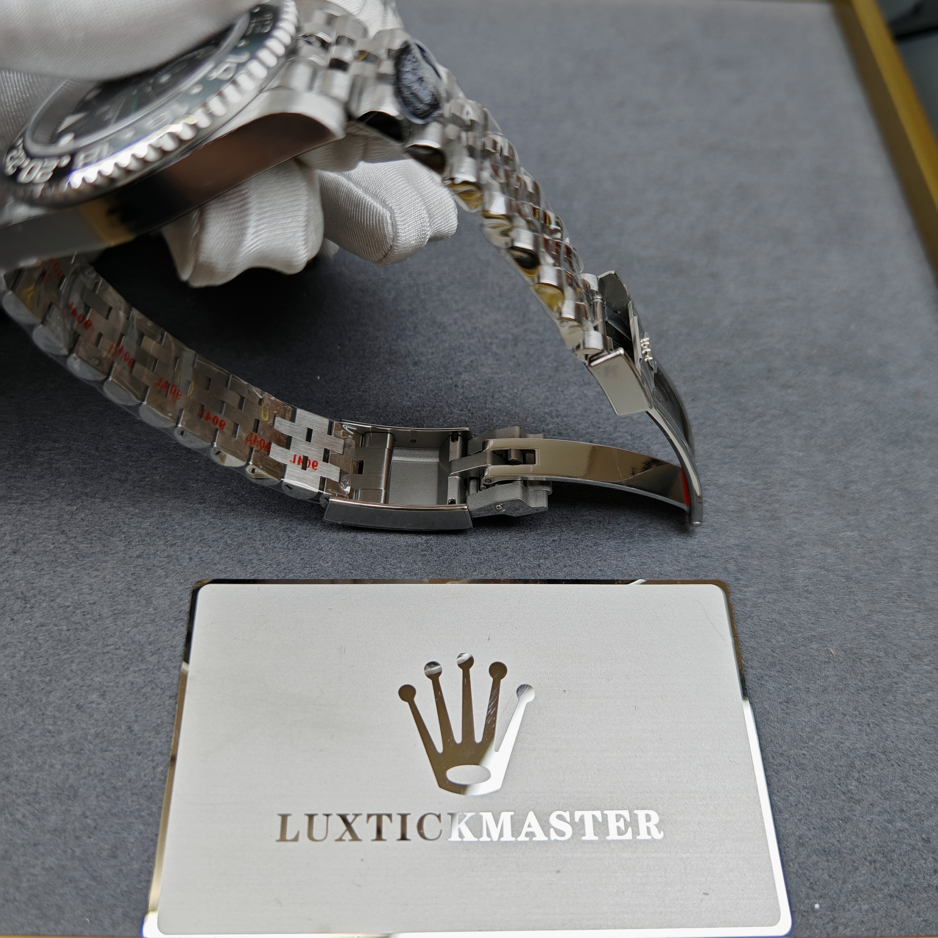 Rolex Bruce Wayne GMT Master II 126710grnr-0003 Black/Grey two-tone ceramic bezel Stainless Steel (40mm) Super Clone