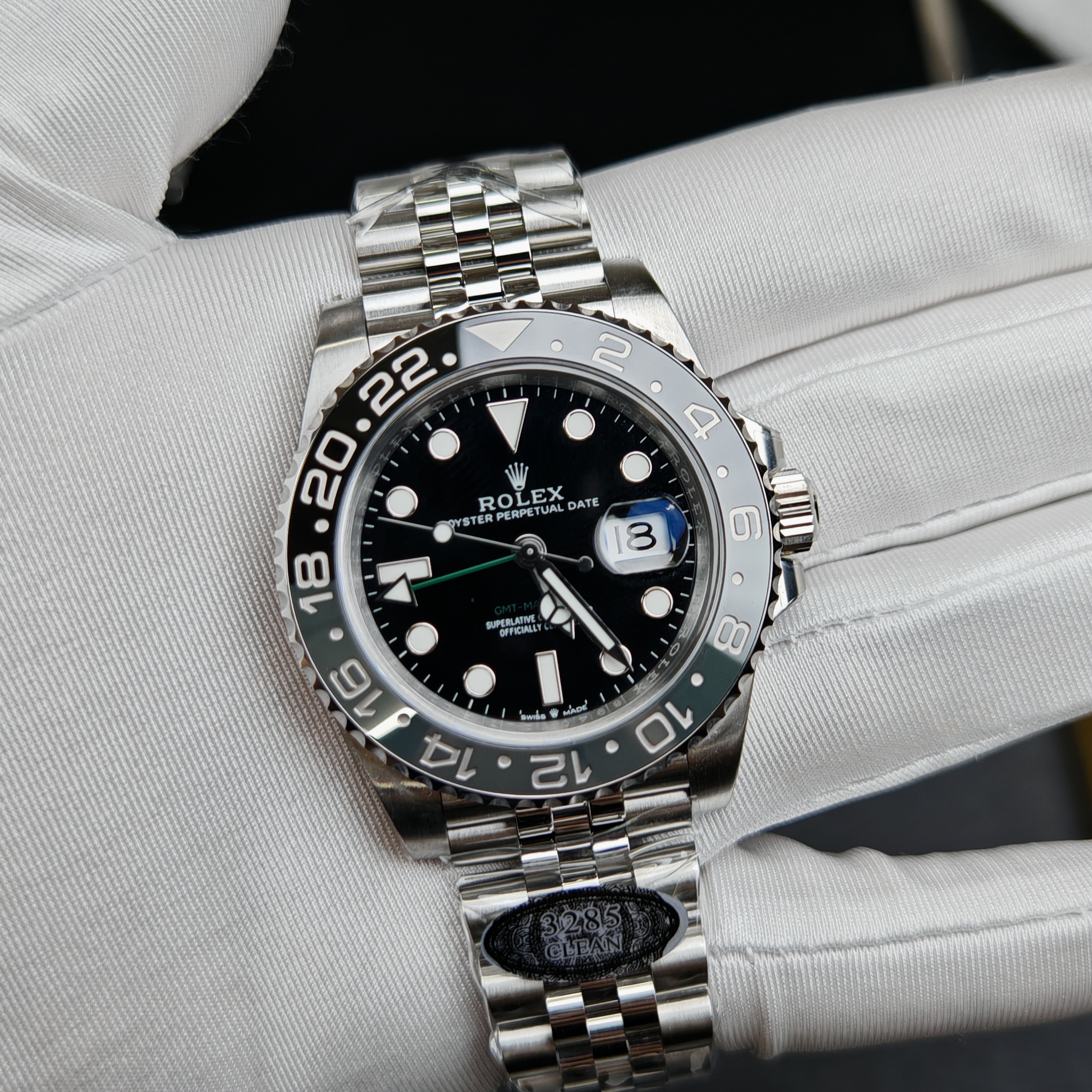 Rolex Bruce Wayne GMT Master II 126710grnr-0003 Black/Grey two-tone ceramic bezel Stainless Steel (40mm) Super Clone