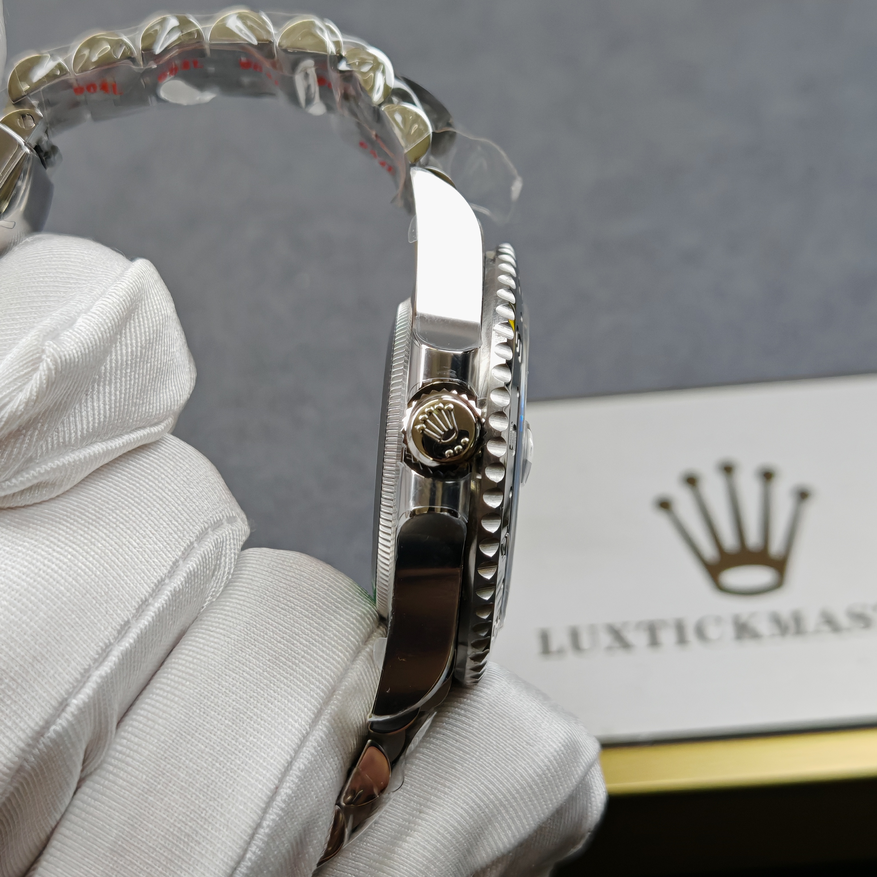 Rolex Bruce Wayne GMT Master II 126710grnr-0003 Black/Grey two-tone ceramic bezel Stainless Steel (40mm) Super Clone