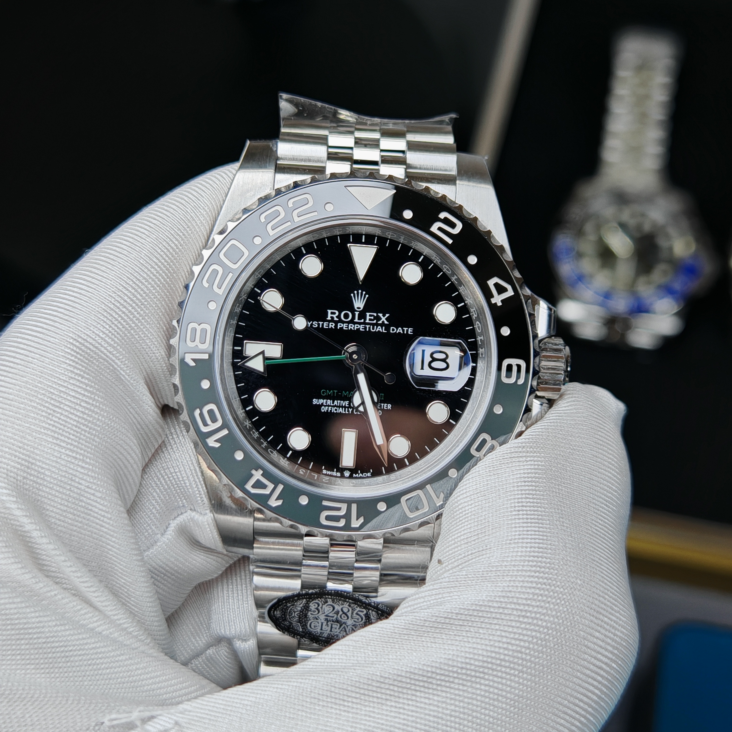 Rolex Bruce Wayne GMT Master II 126710grnr-0003 Black/Grey two-tone ceramic bezel Stainless Steel (40mm) Super Clone