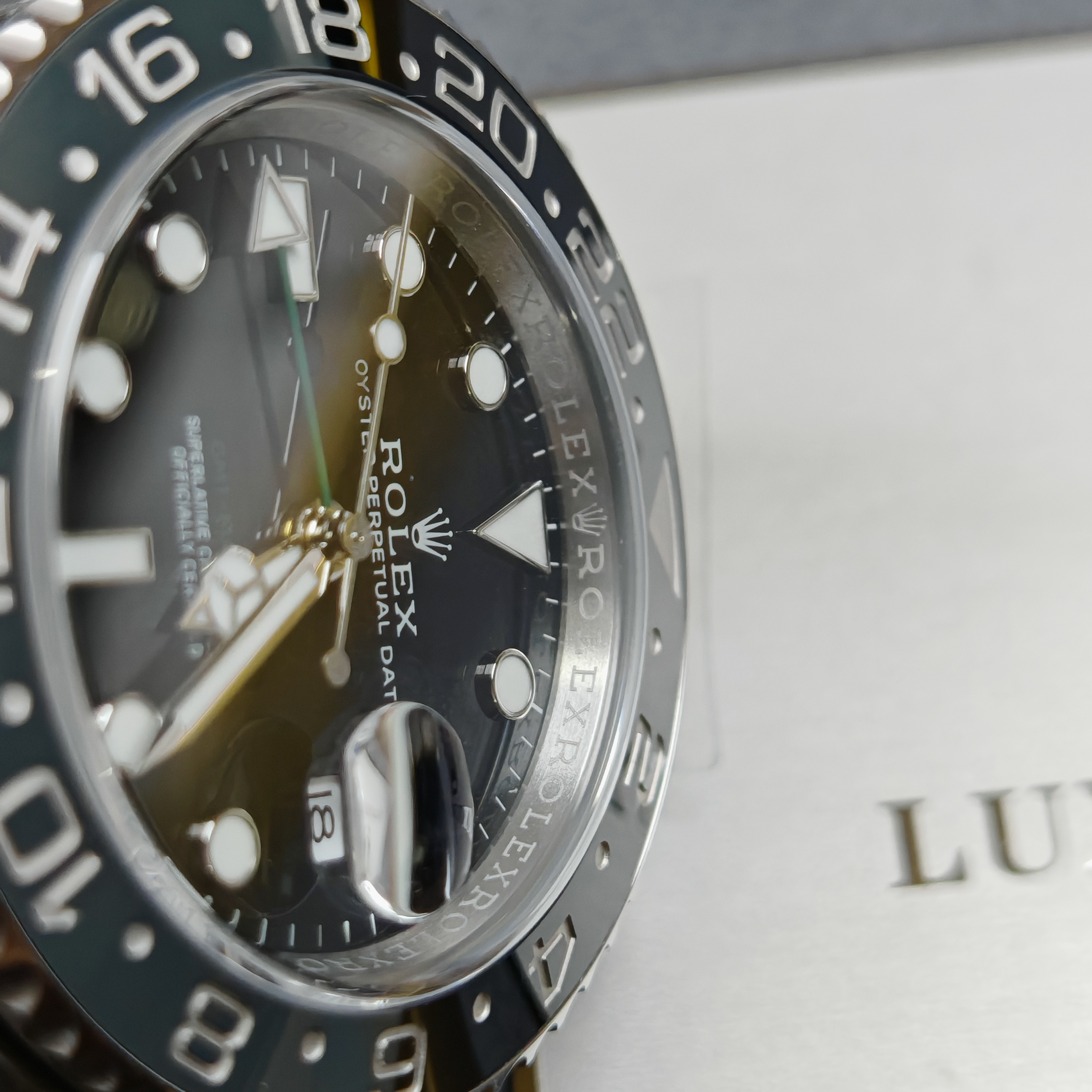 Rolex Bruce Wayne GMT Master II 126710grnr-0003 Black/Grey two-tone ceramic bezel Stainless Steel (40mm) Super Clone