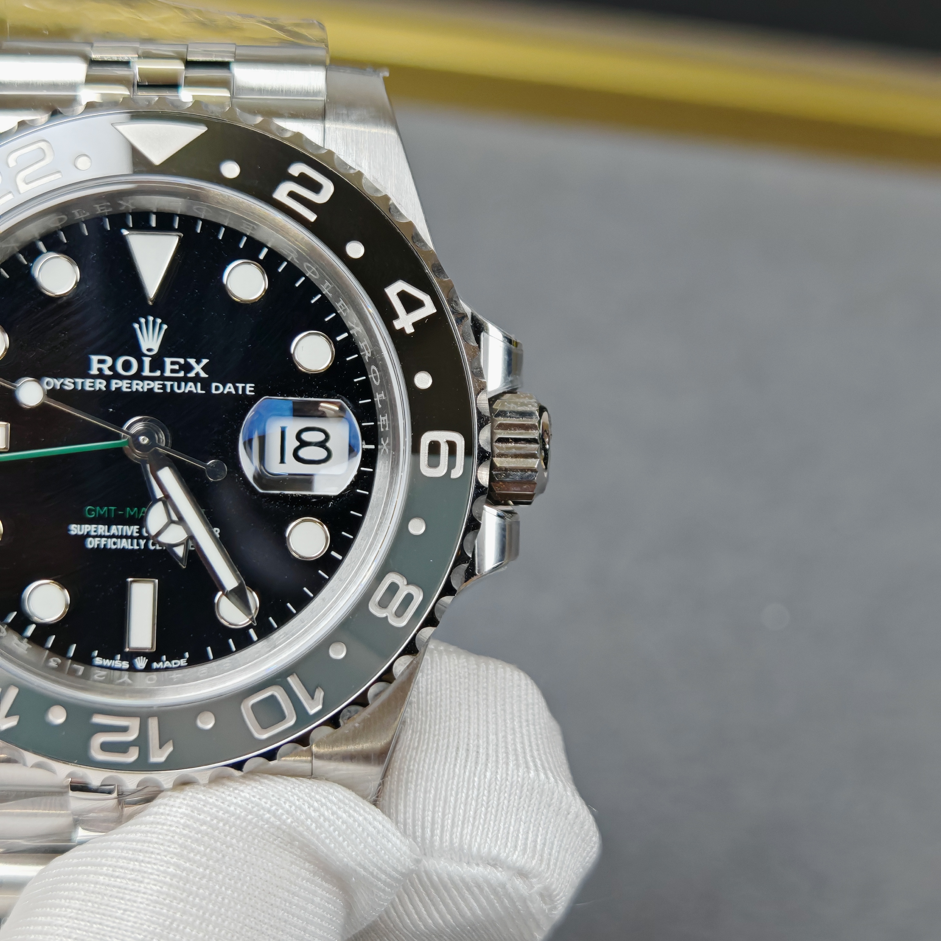 Rolex Bruce Wayne GMT Master II 126710grnr-0003 Black/Grey two-tone ceramic bezel Stainless Steel (40mm) Super Clone