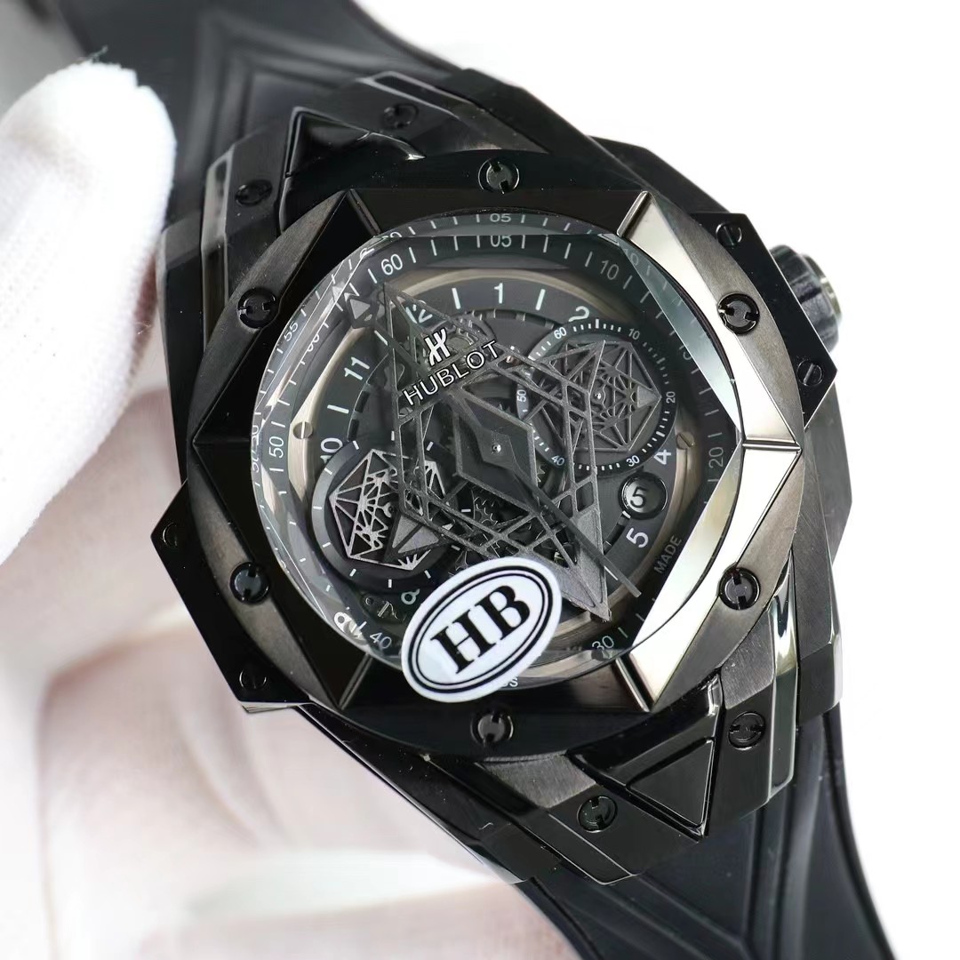 Super clone 1:1 Hublot big bang sang bleu ii tattoo second generation hb factory rebirth version latest upgraded v3 version