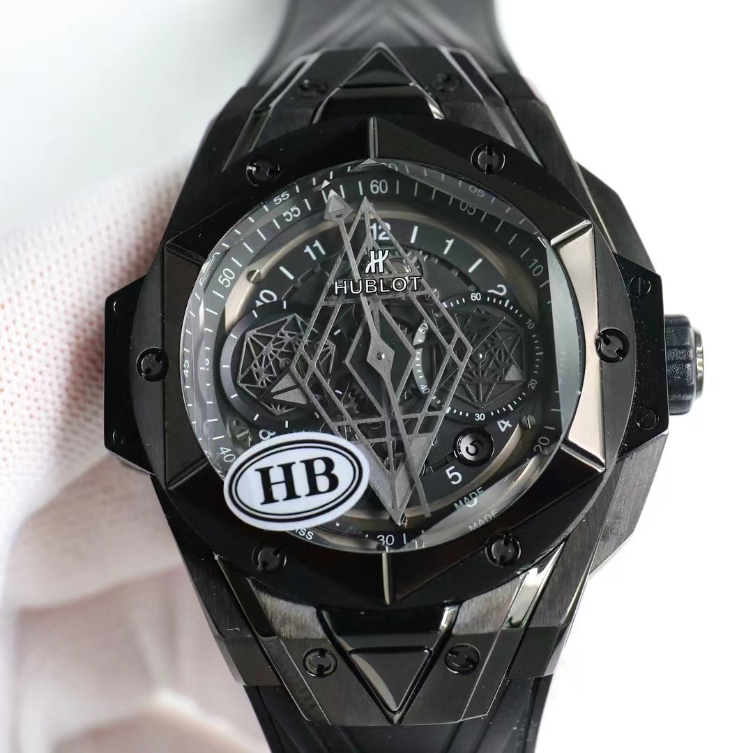 Super clone 1:1 Hublot big bang sang bleu ii tattoo second generation hb factory rebirth version latest upgraded v3 version
