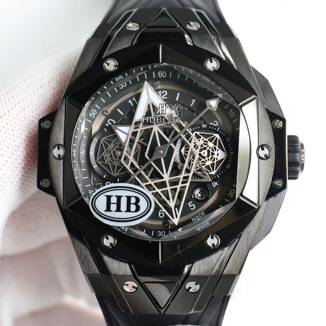 Super clone 1:1 Hublot big bang sang bleu ii tattoo second generation hb factory rebirth version latest upgraded v3 version