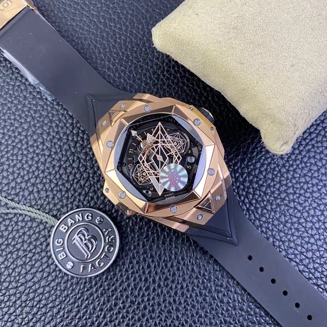Super clone 1:1 Hublot new big bang sang bleu ii tattoo second generation watch