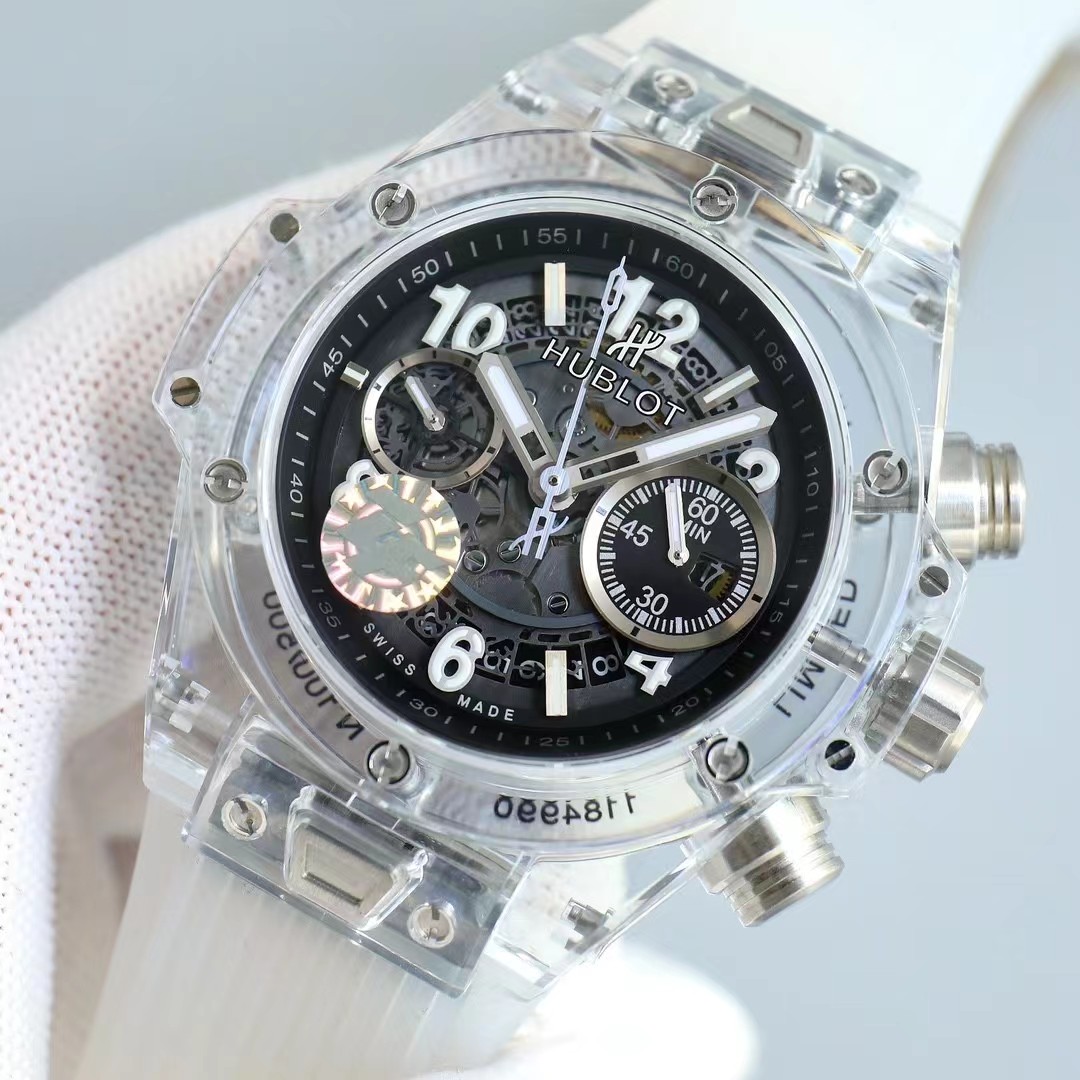Super clone 1:1 Hublot big bang series 411.jx.4802.rt fully transparent watch