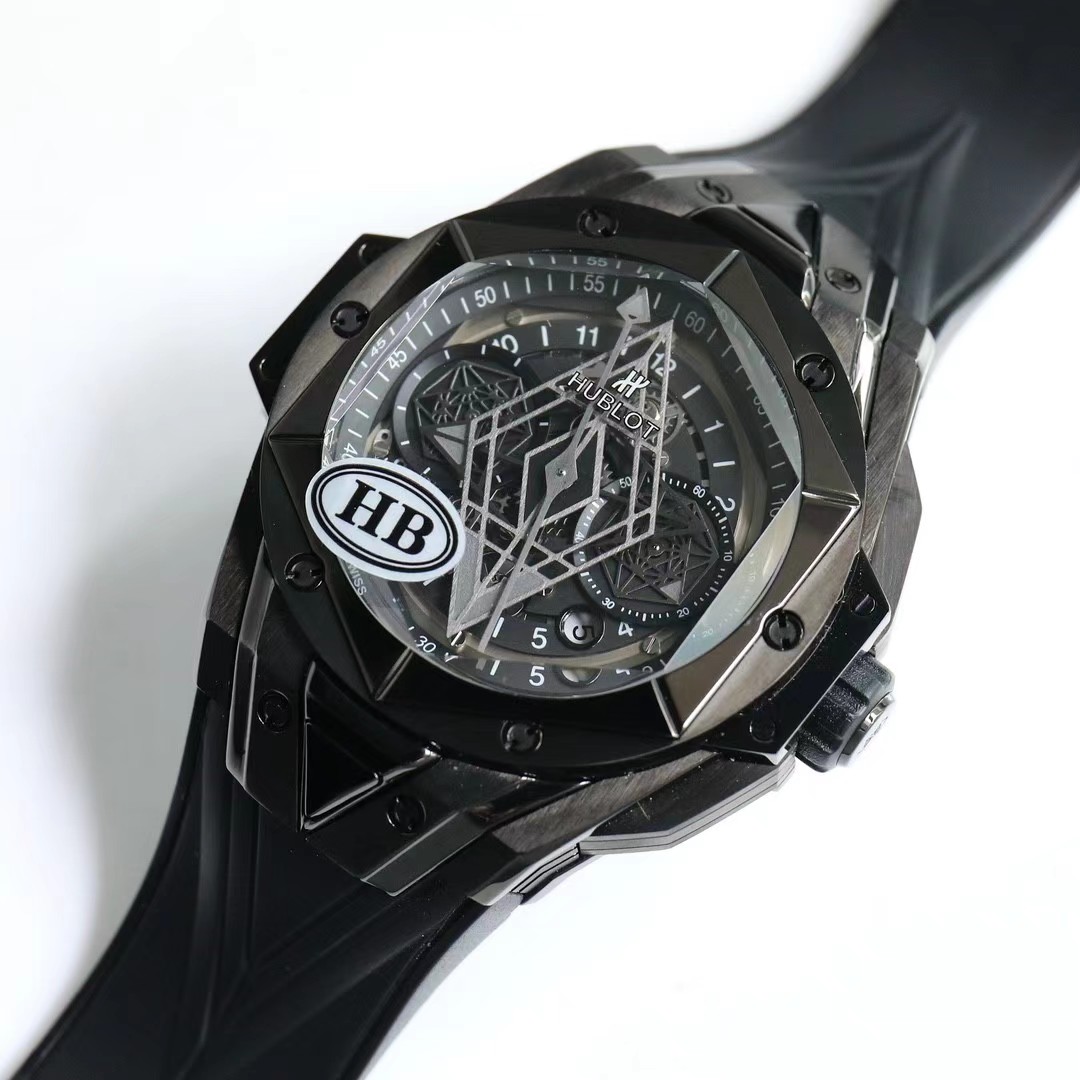 Super clone 1:1 Hublot big bang sang bleu ii tattoo second generation hb factory rebirth version latest upgraded v3 version