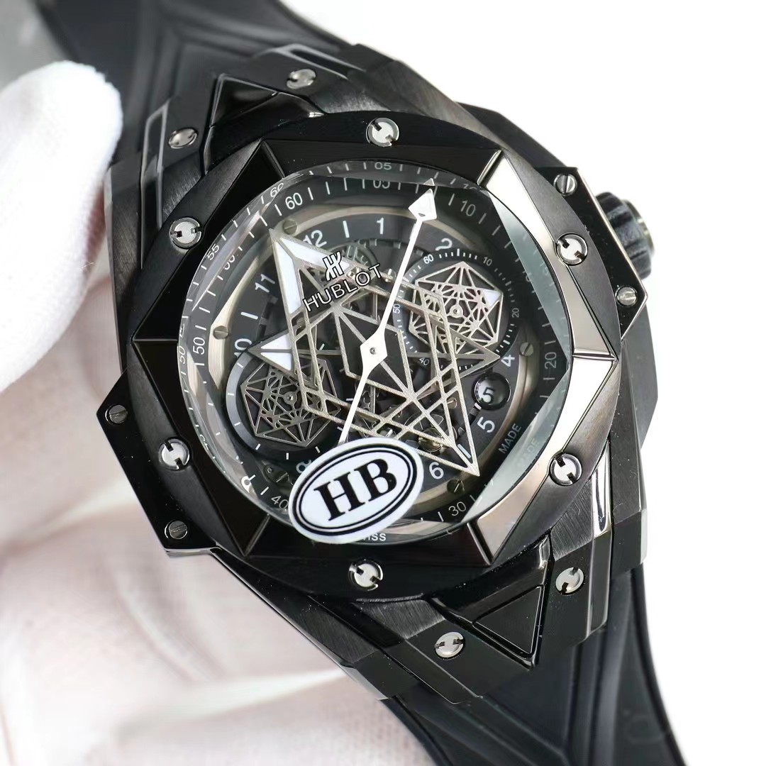 Super clone 1:1 Hublot big bang sang bleu ii tattoo second generation hb factory rebirth version latest upgraded v3 version