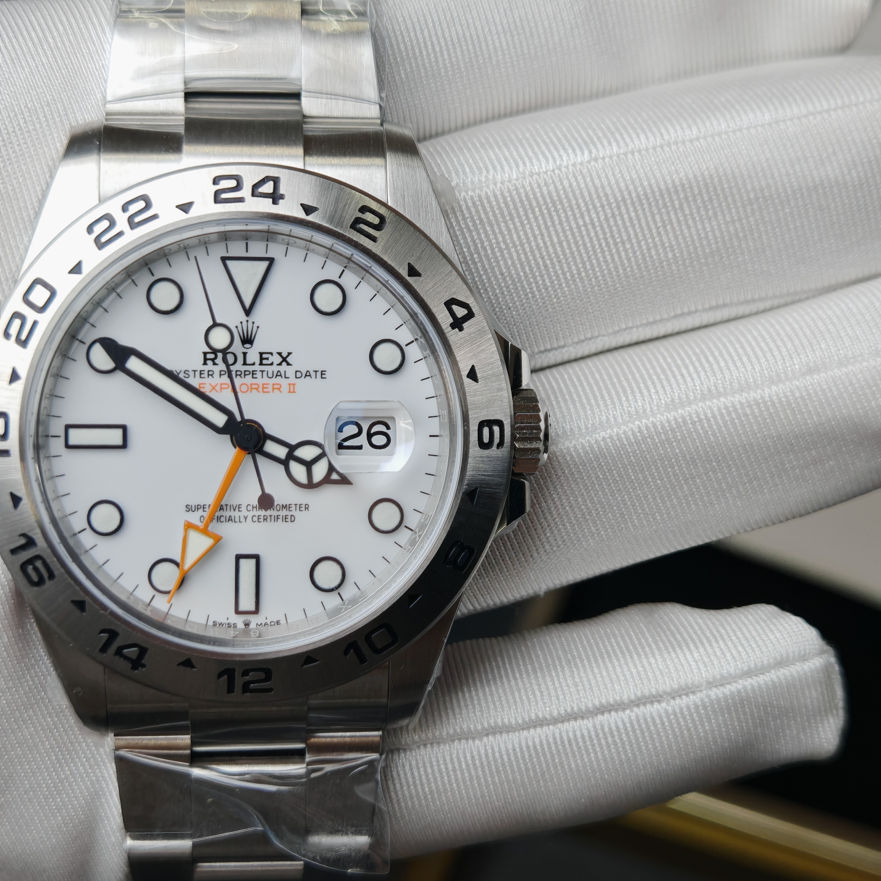 Rolex Explorer II M226570-0001 Steel White Dial 42mm Super Clone