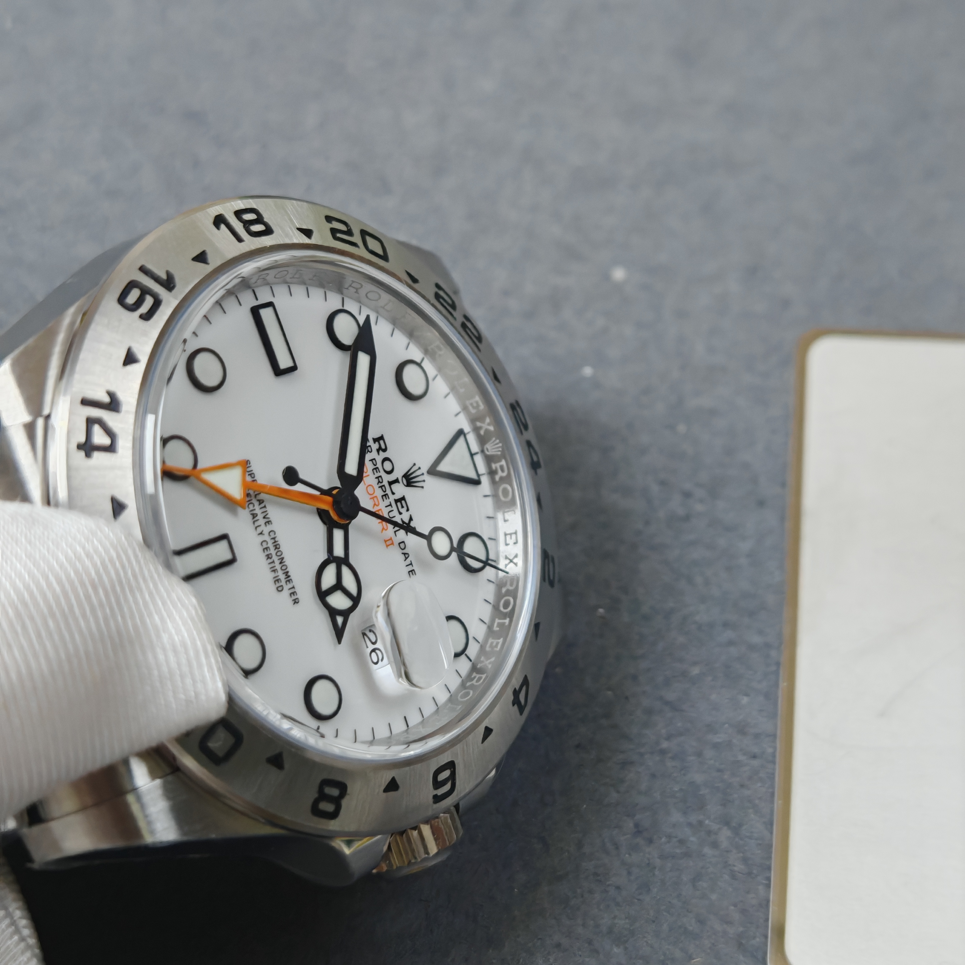 Rolex Explorer II M226570-0001 Steel White Dial 42mm Super Clone