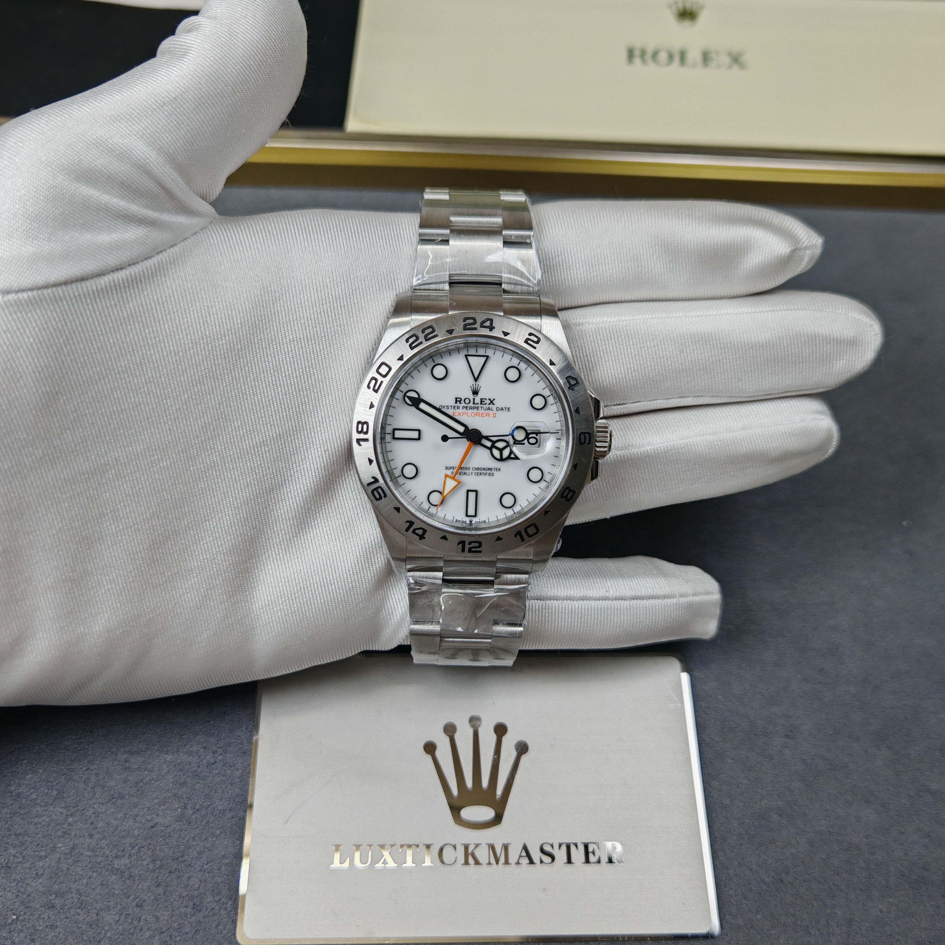 Rolex Explorer II M226570-0001 Steel White Dial 42mm Super Clone