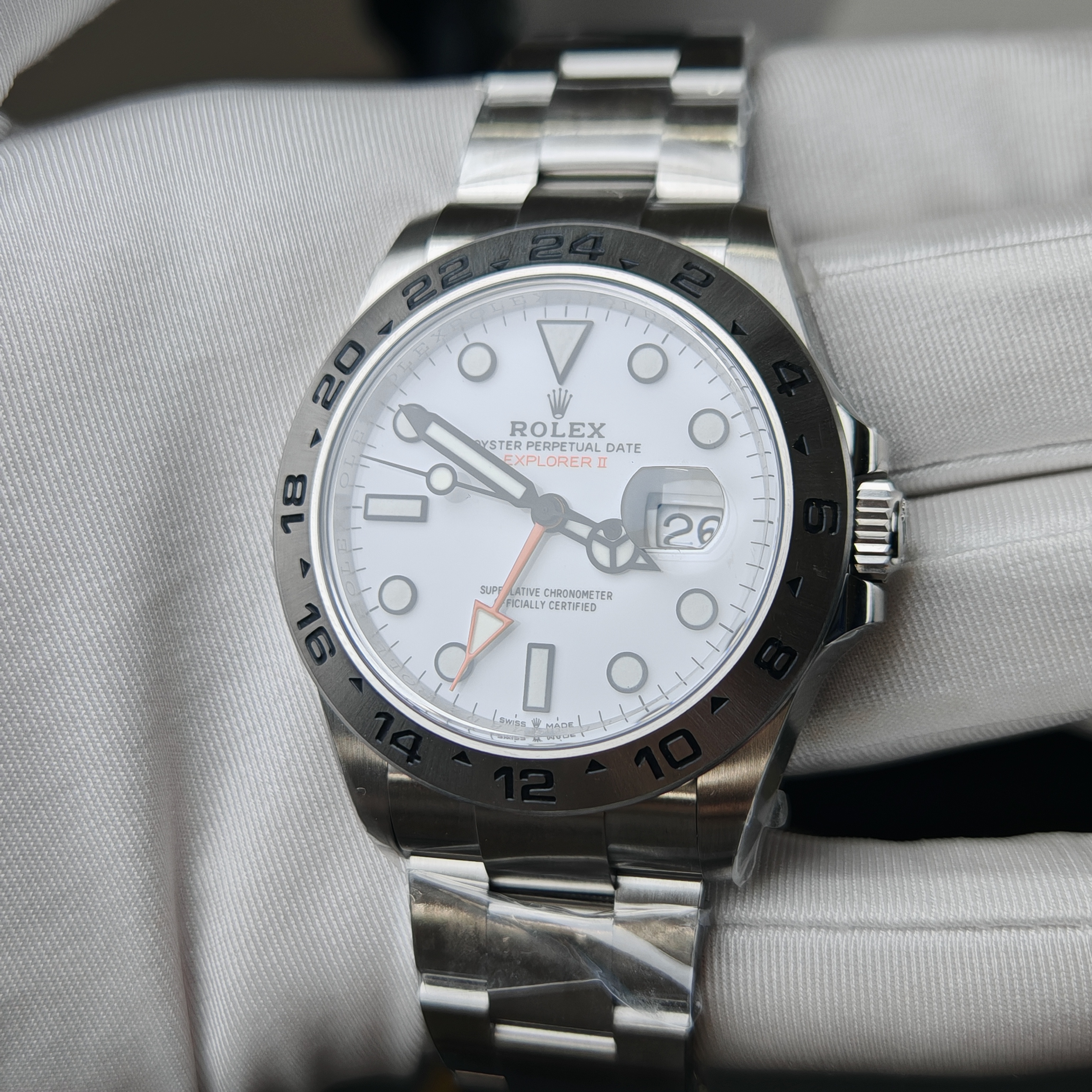 Rolex Explorer II M226570-0001 Steel White Dial 42mm Super Clone