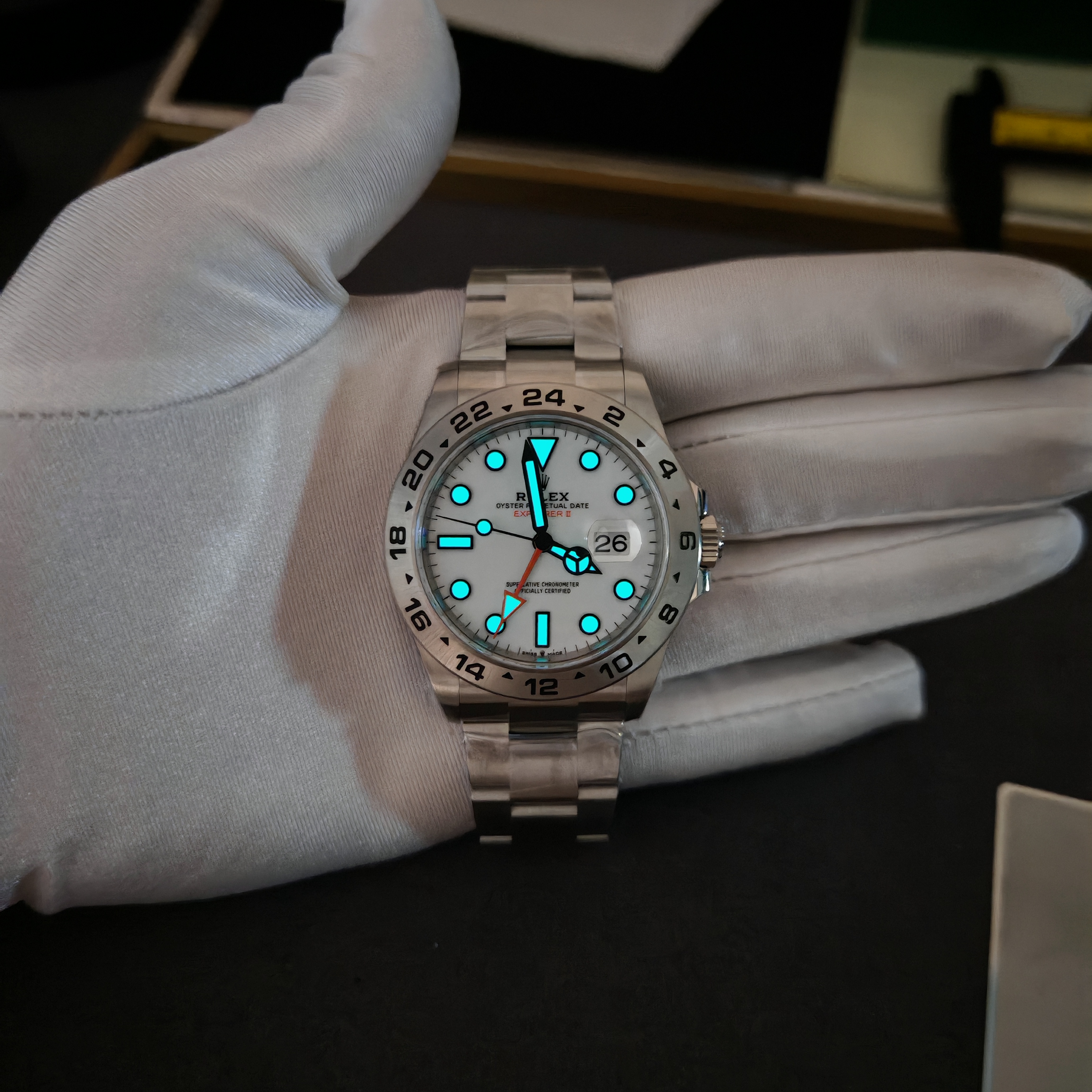 Rolex Explorer II M226570-0001 Steel White Dial 42mm Super Clone