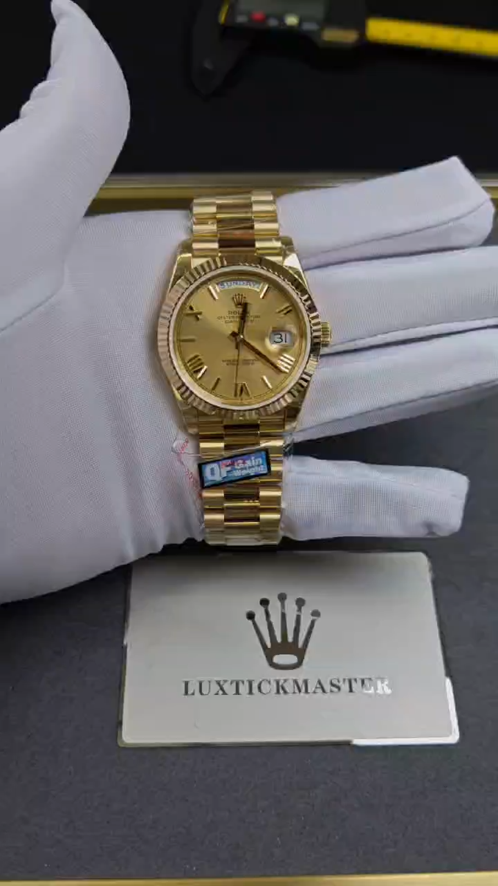 Rolex Day-Date m228238-0006 Yellow gold with Gold Dial(Roman Numerals) President bracelet (40mm) Super Clone