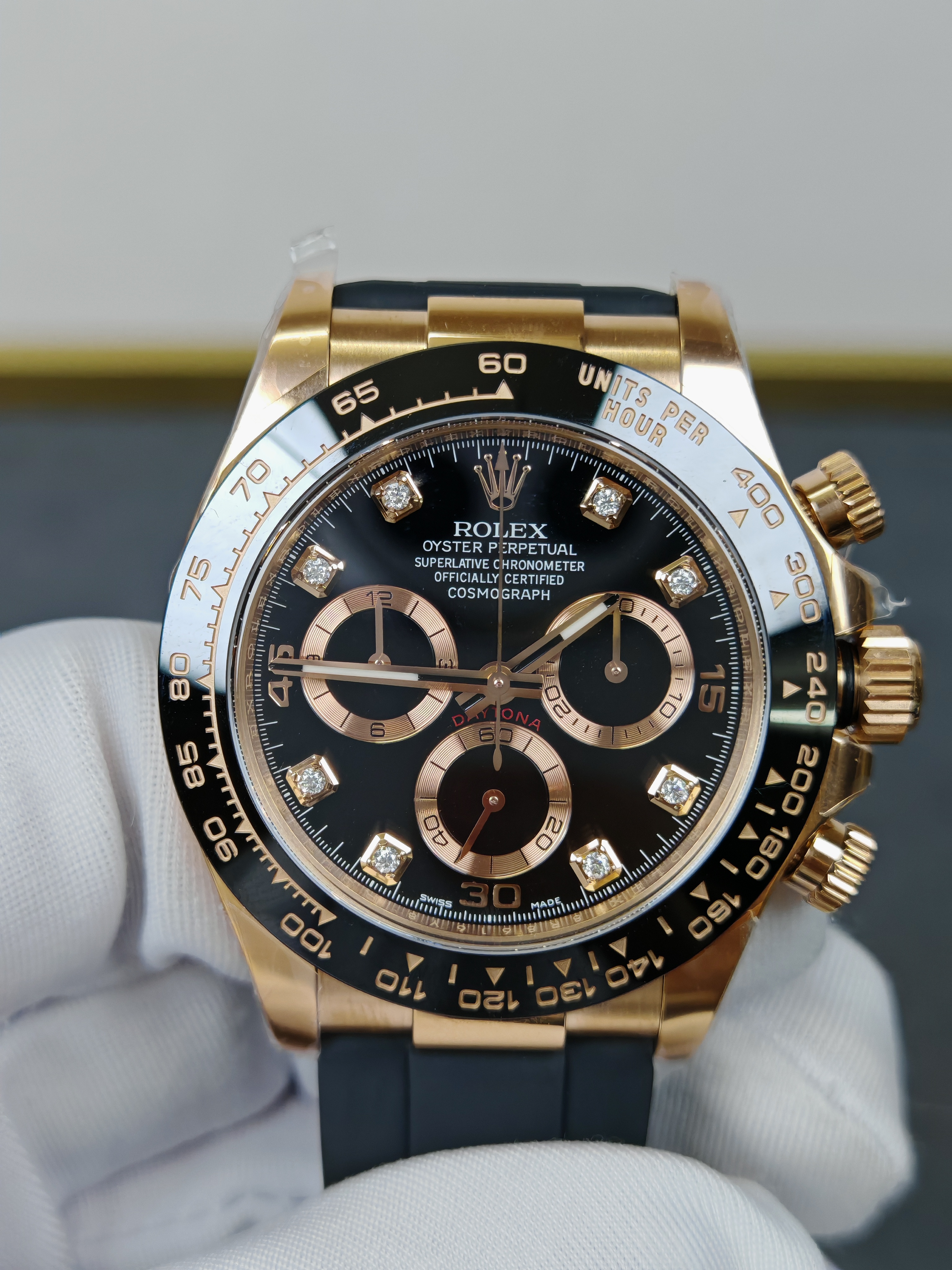 Rolex Super Clone Watches 1:1 Daytona Diamond m116515LN-0057 4130 Movement