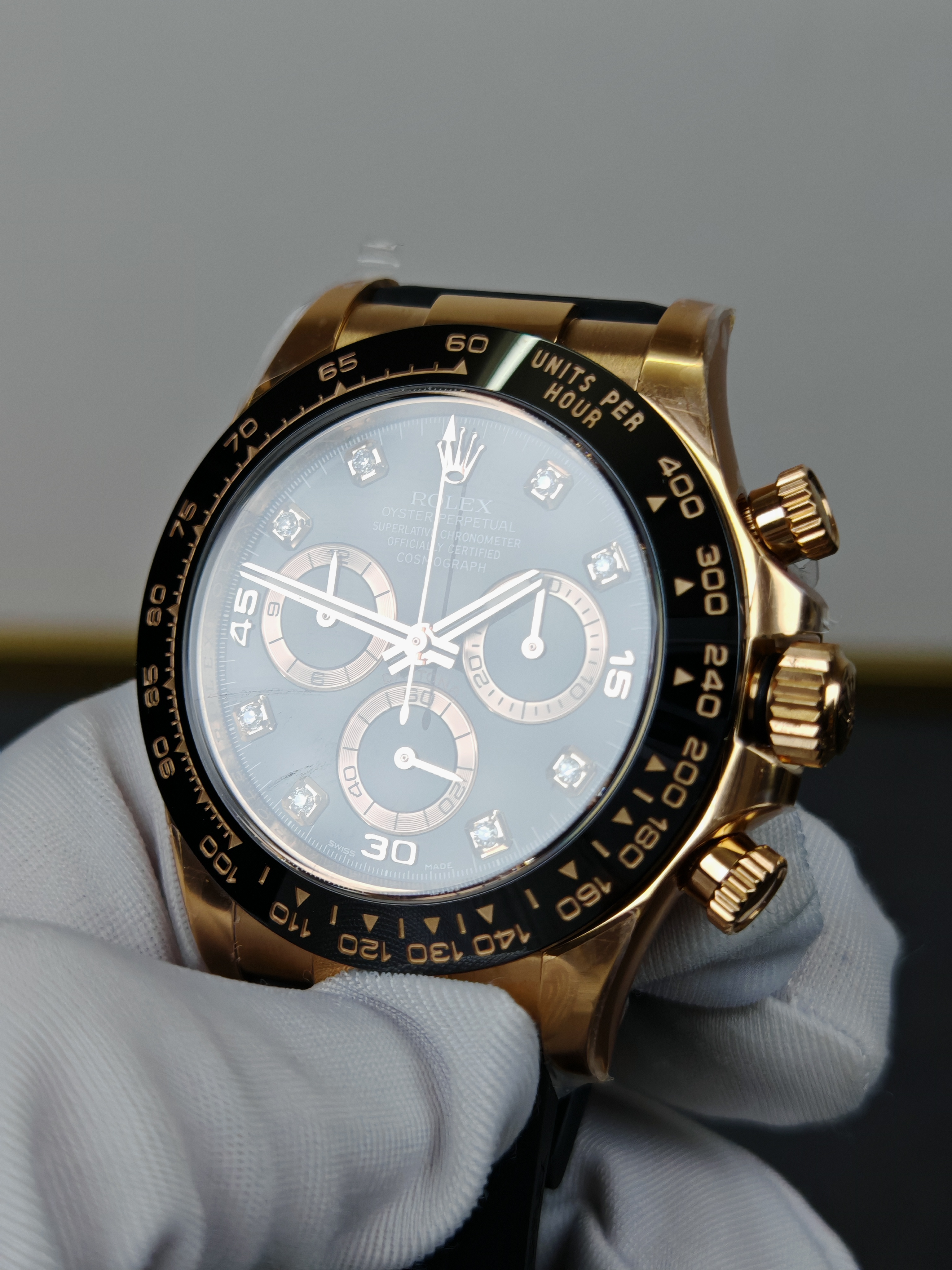 Rolex Super Clone Watches 1:1 Daytona Diamond m116515LN-0057 4130 Movement