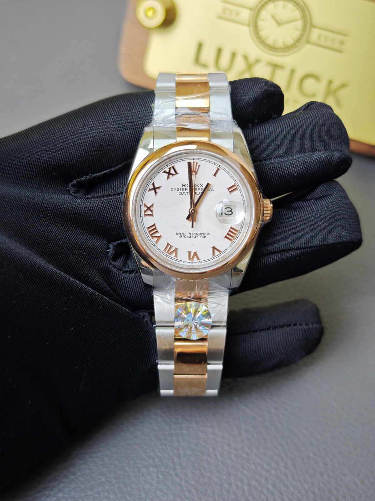 Super Clone Rolex 1:1  Datejust 36mm Stainless Steel and Rose Gold Ladies Watches