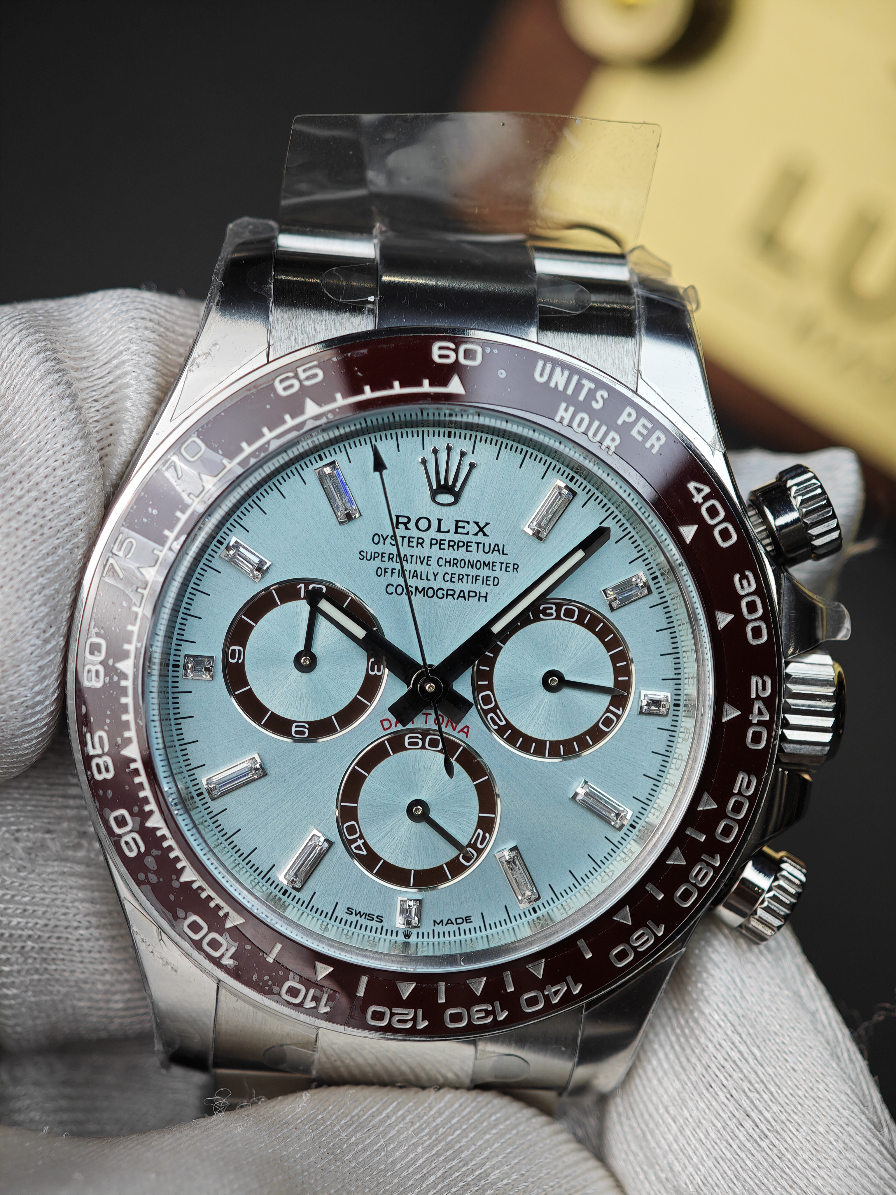 Rolex Cosmograph New Daytona m126506 with Ice Blue Diamond Dial 4131 movement Super Clone