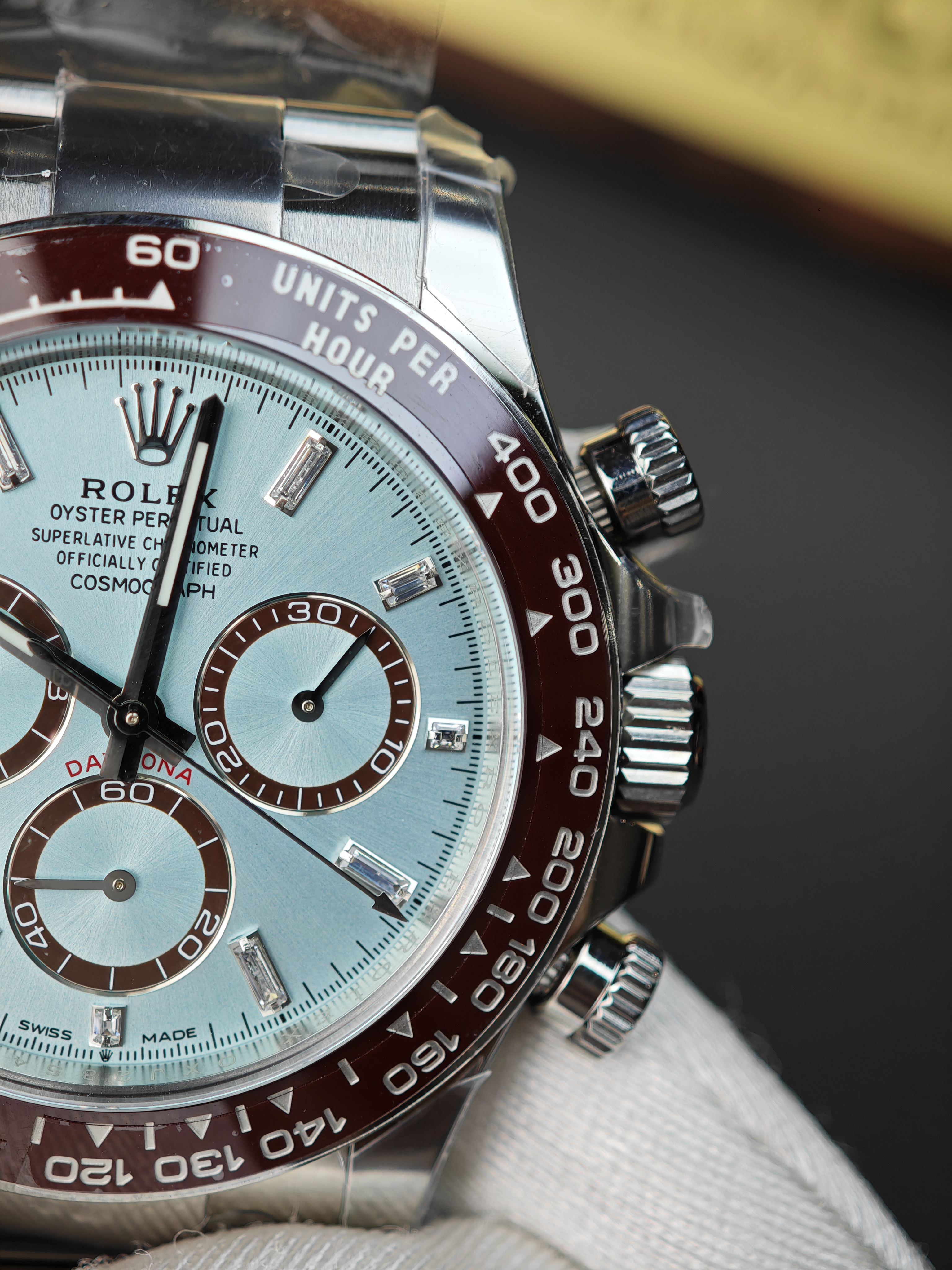 Rolex Cosmograph New Daytona m126506 with Ice Blue Diamond Dial 4131 movement Super Clone