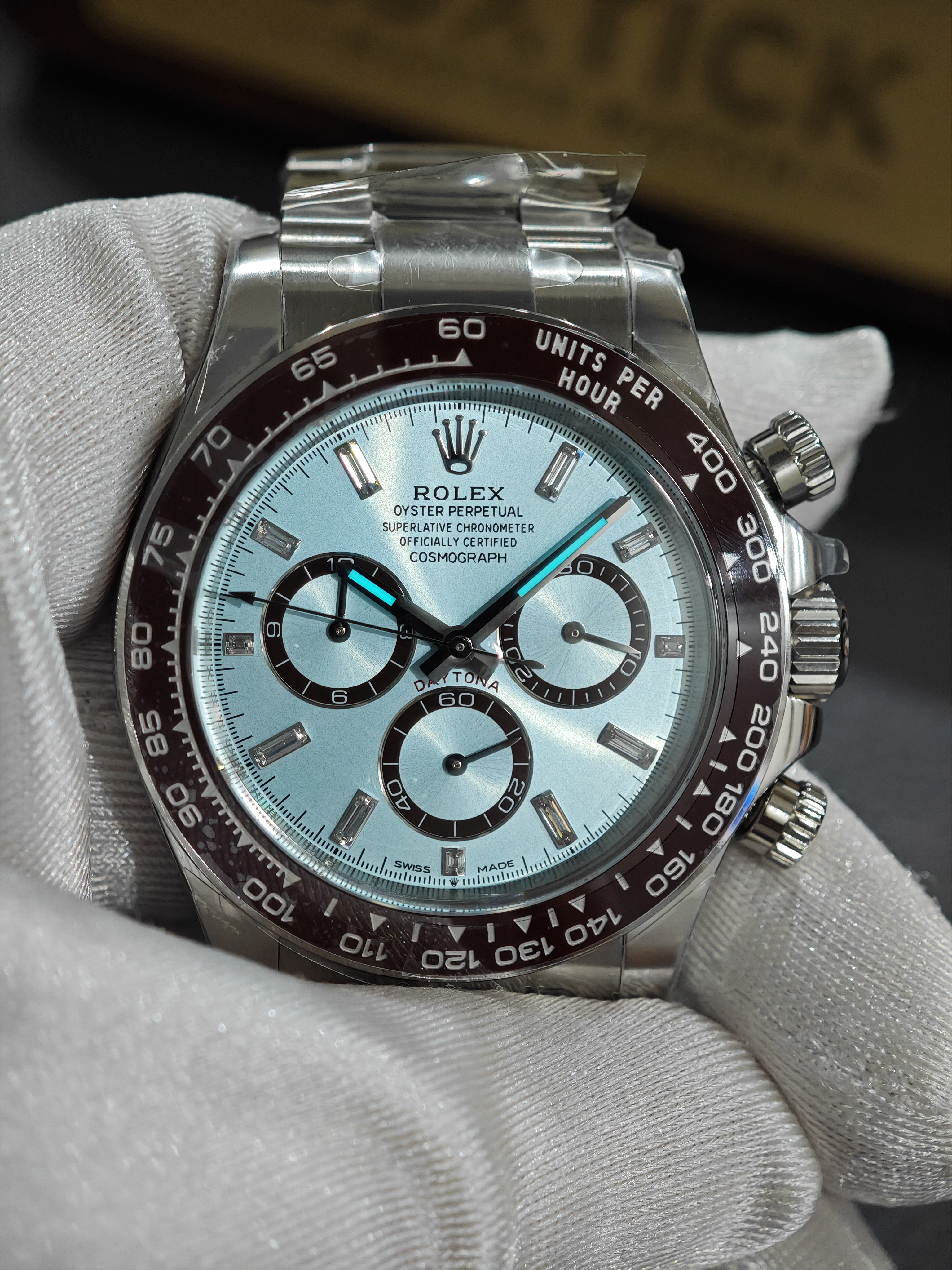 Rolex Cosmograph New Daytona m126506 with Ice Blue Diamond Dial 4131 movement Super Clone