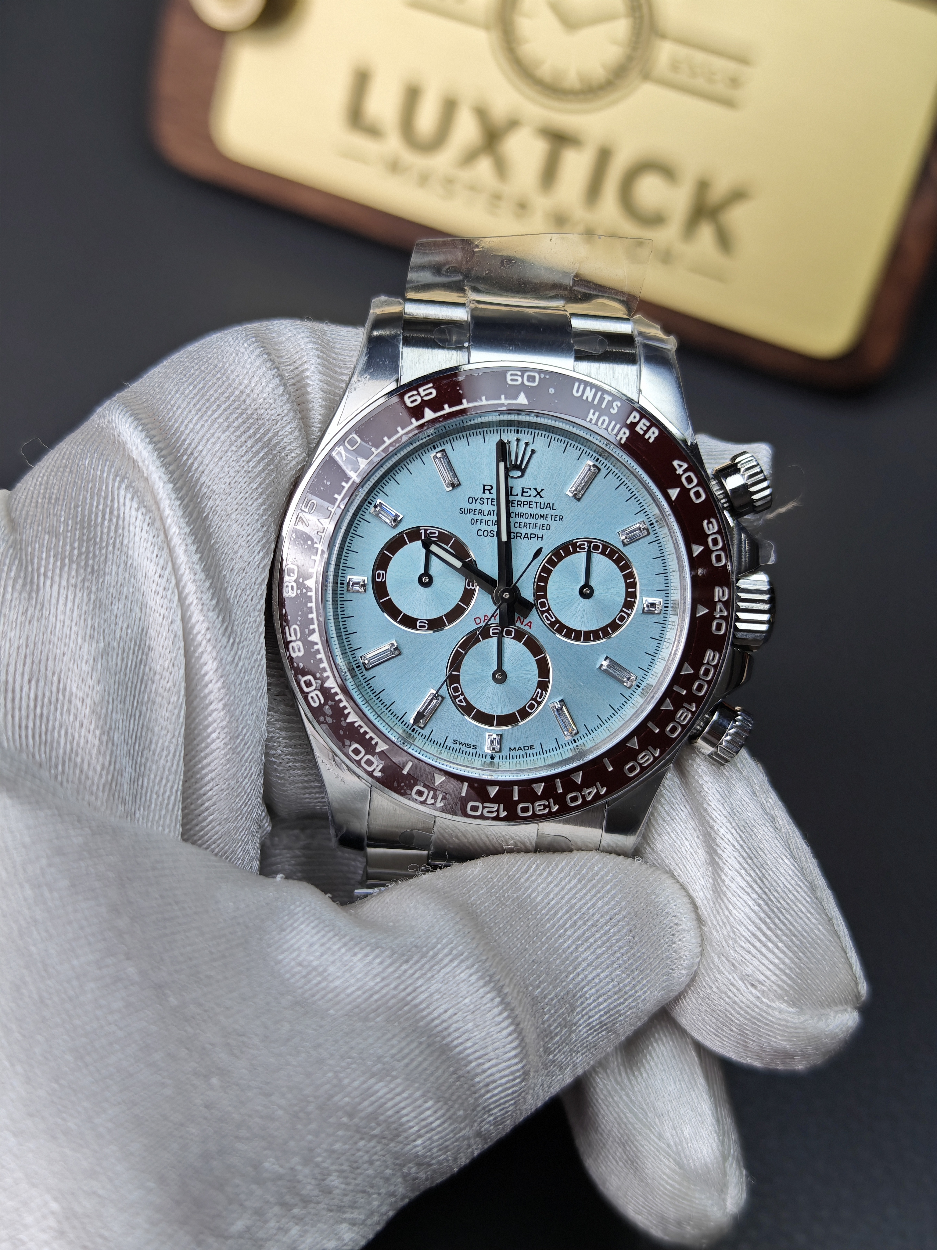 Rolex Cosmograph New Daytona m126506 with Ice Blue Diamond Dial 4131 movement Super Clone