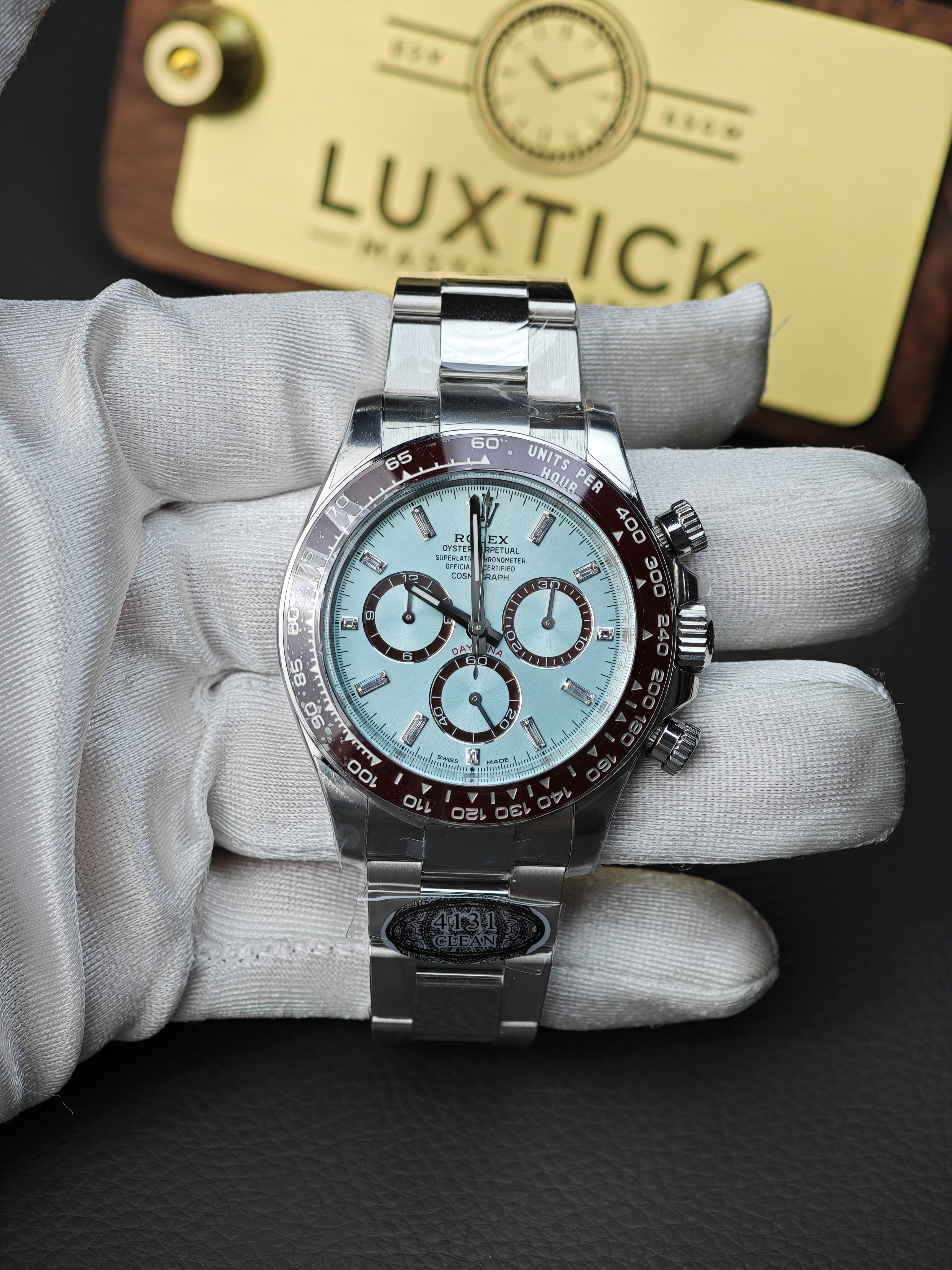 Rolex Cosmograph New Daytona m126506 with Ice Blue Diamond Dial 4131 movement Super Clone