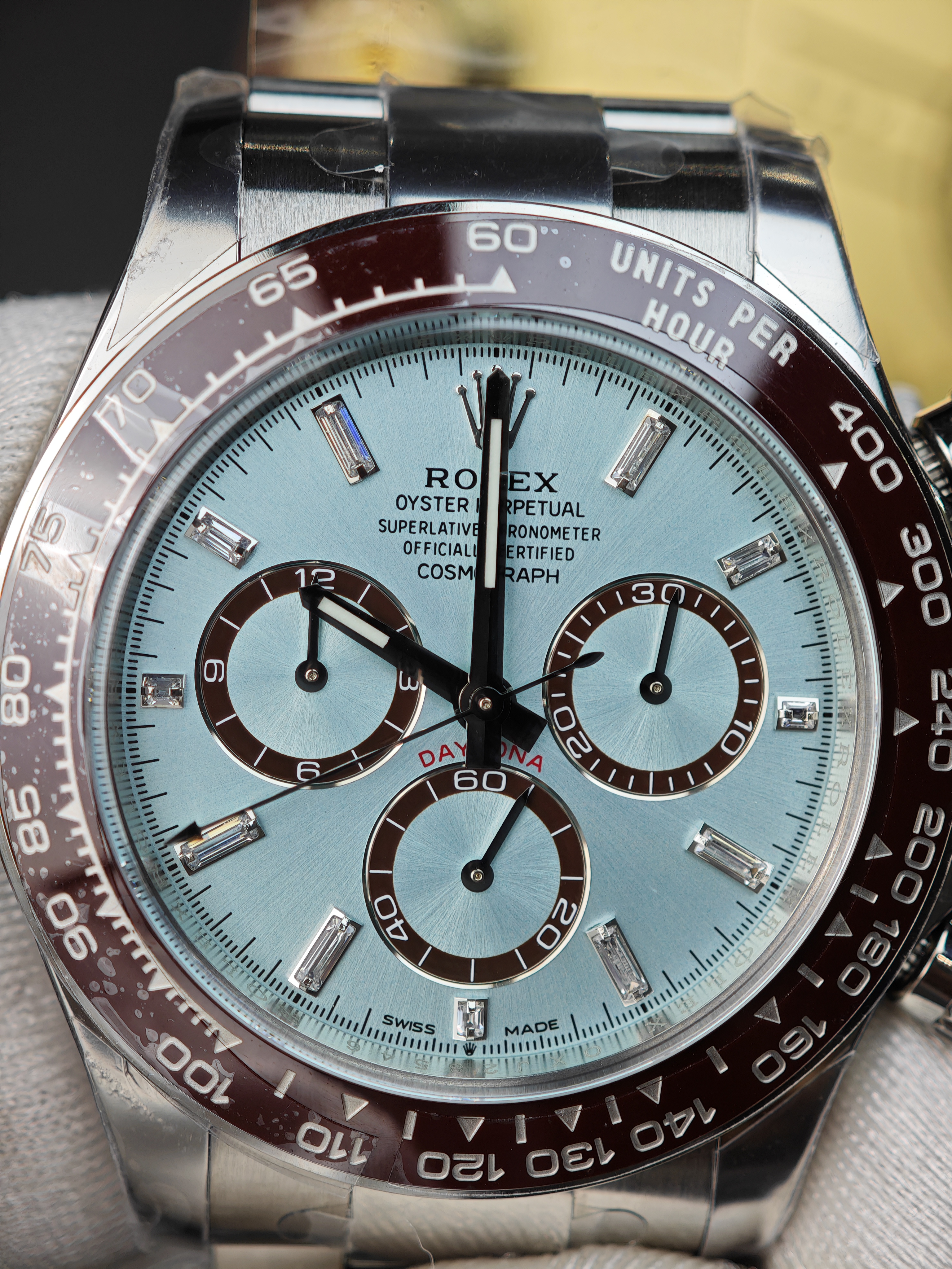 Rolex Cosmograph New Daytona m126506 with Ice Blue Diamond Dial 4131 movement Super Clone