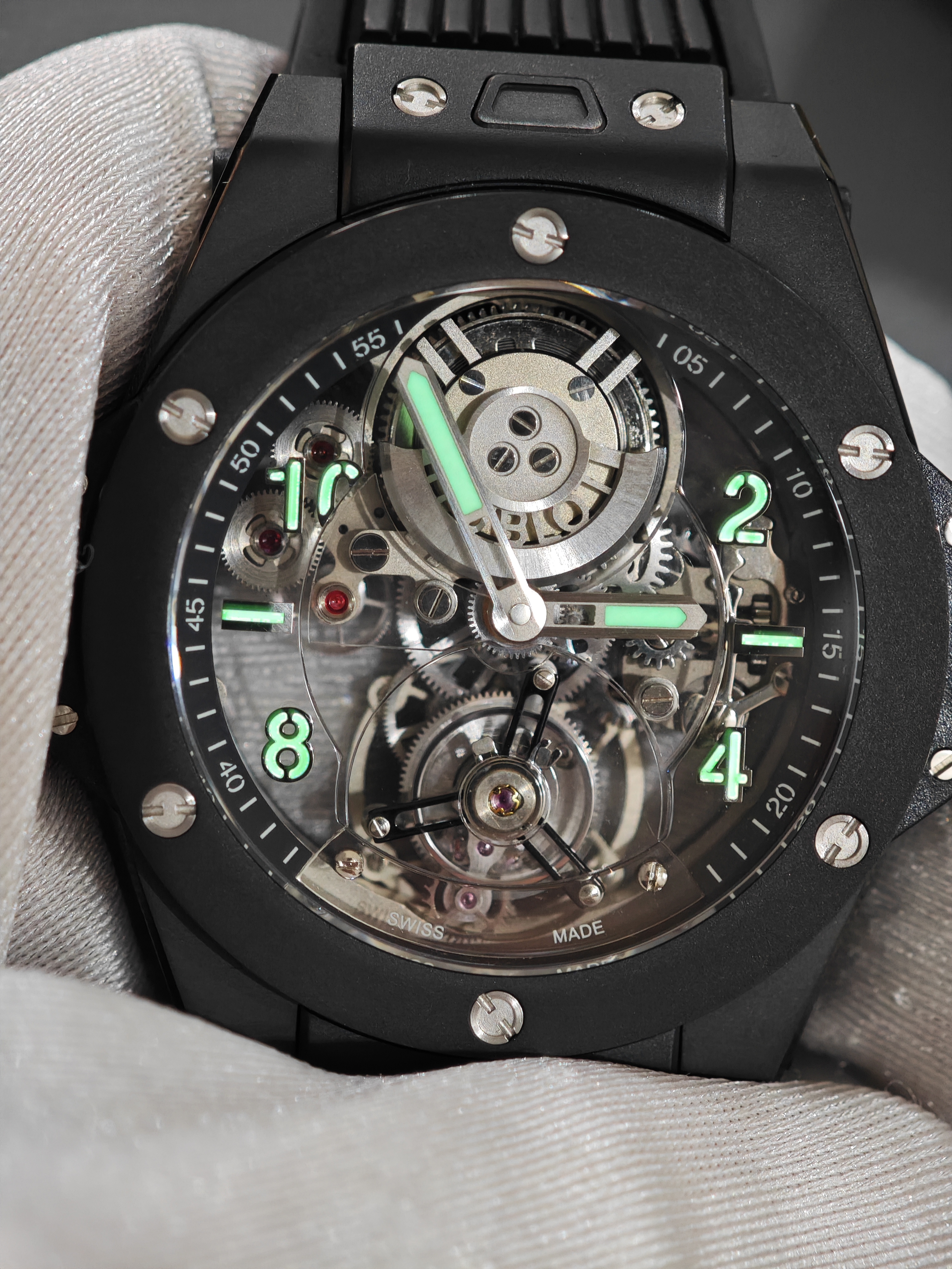 Super clone 1:1 Hublot Big Bang series 419.CI.0170.RX tourbillon exclusive debut