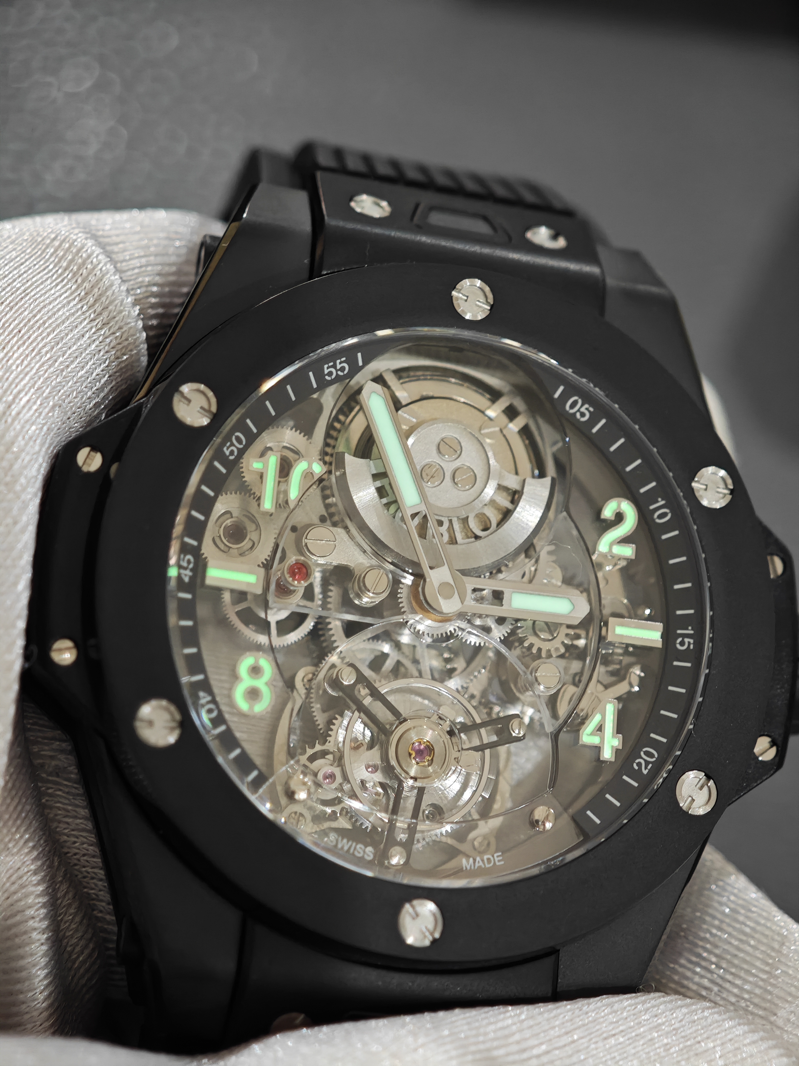 Super clone 1:1 Hublot Big Bang series 419.CI.0170.RX tourbillon exclusive debut