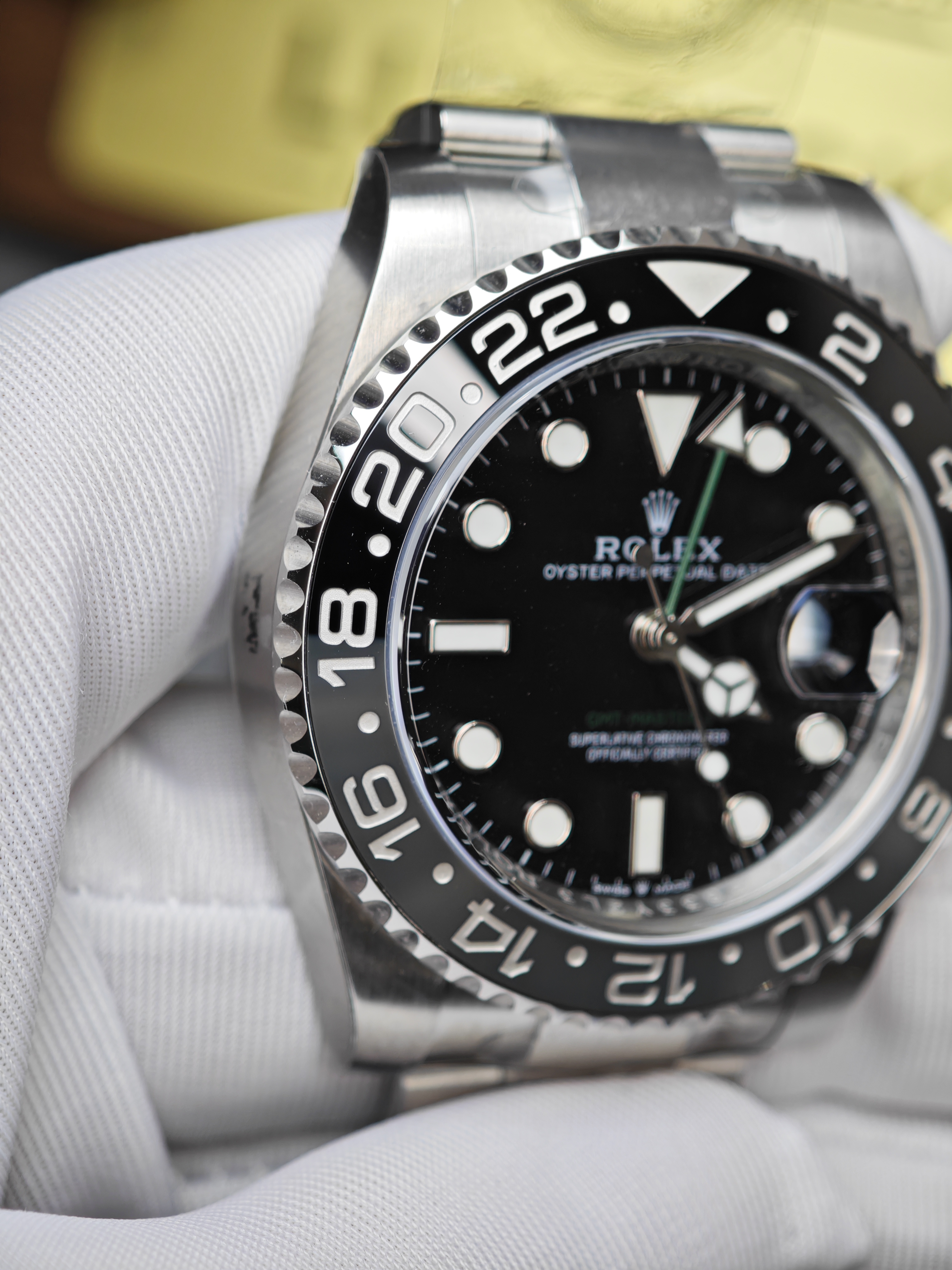 Rolex Bruce Wayne GMT Master II 126710grnr-0004 Black/Grey two-tone ceramic bezel Stainless Steel on Oyster (40mm) Super Clone