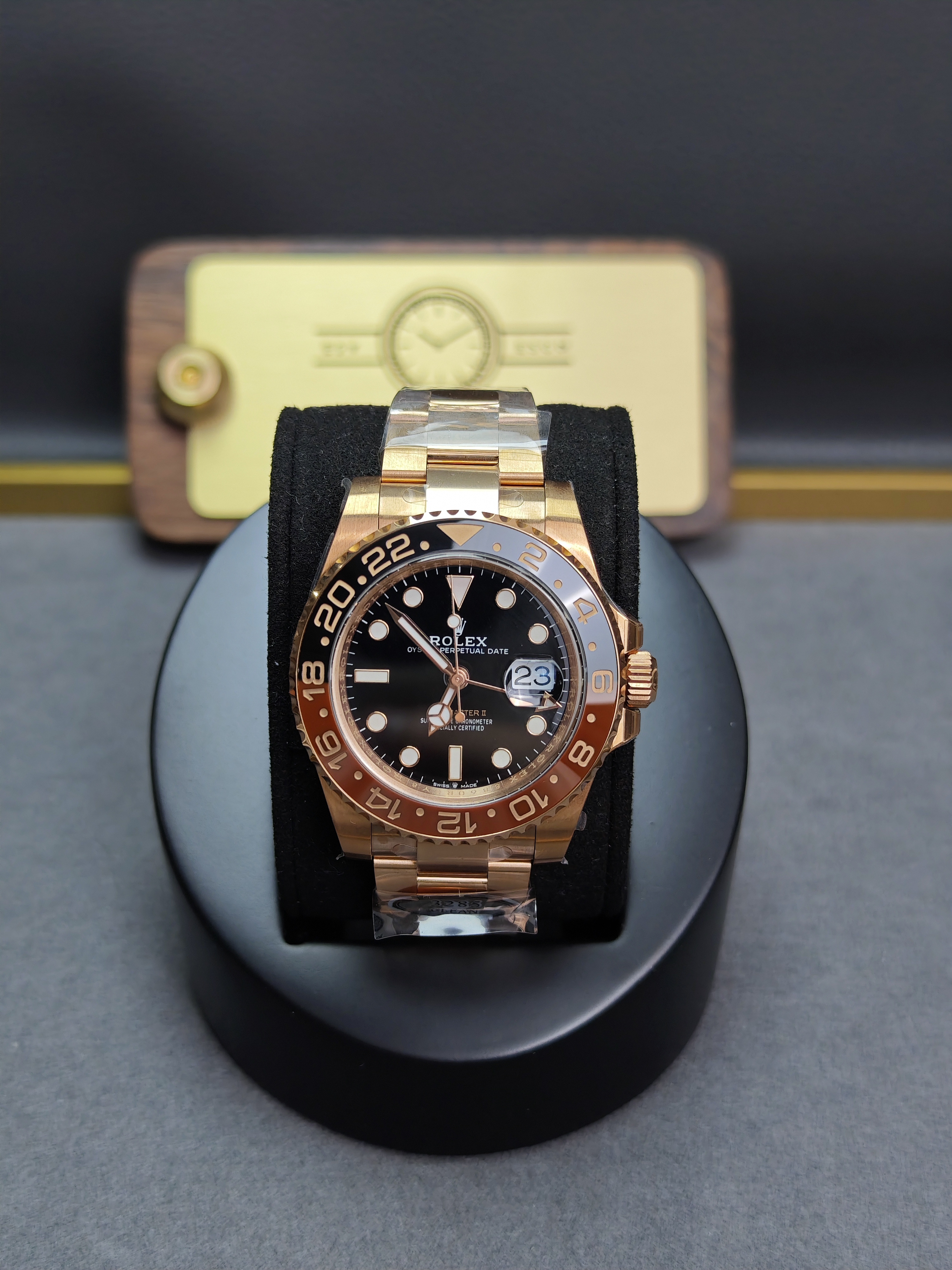 Rolex GMT Master II 126715CHNR-0001 Root Beer Full Rose gold 40mm Super Clone
