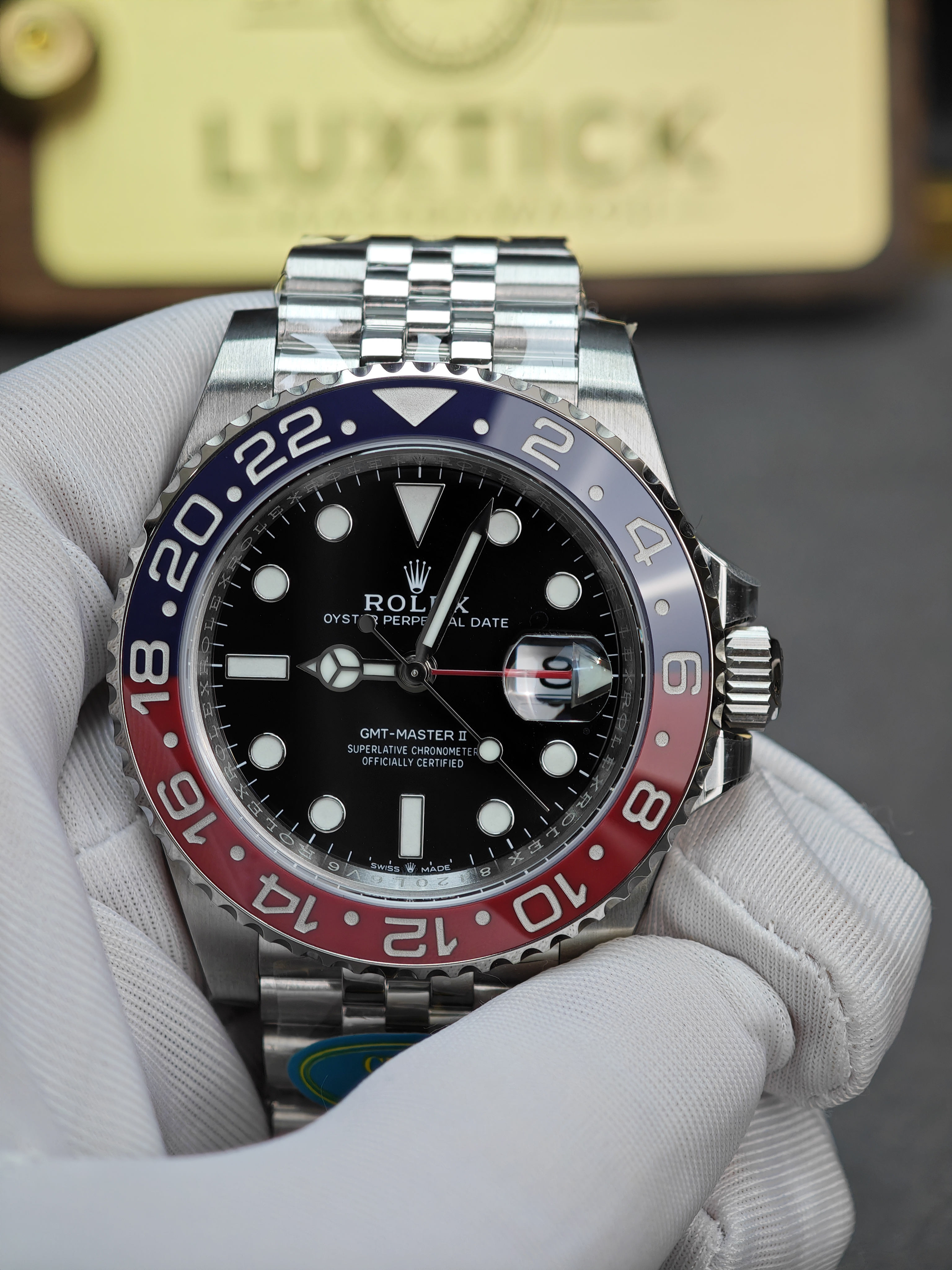 Rolex GMT Master II 126710BLRO Stainless Steel 'Pepsi' on Jubilee (40mm) Super Clone