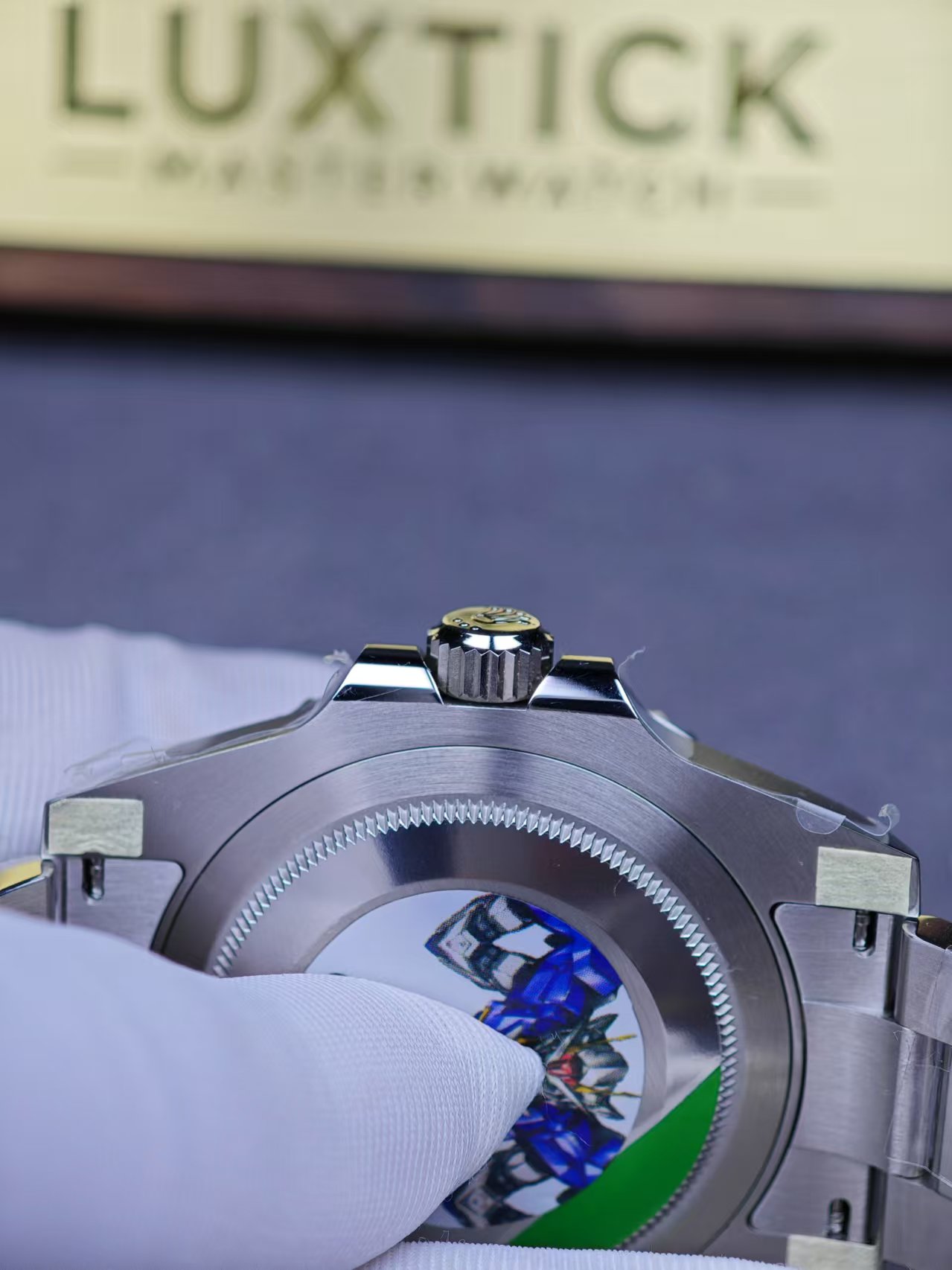 Rolex Bruce Wayne GMT Master II 126710grnr-0004 Black/Grey two-tone ceramic bezel Stainless Steel on Oyster (40mm) Super Clone