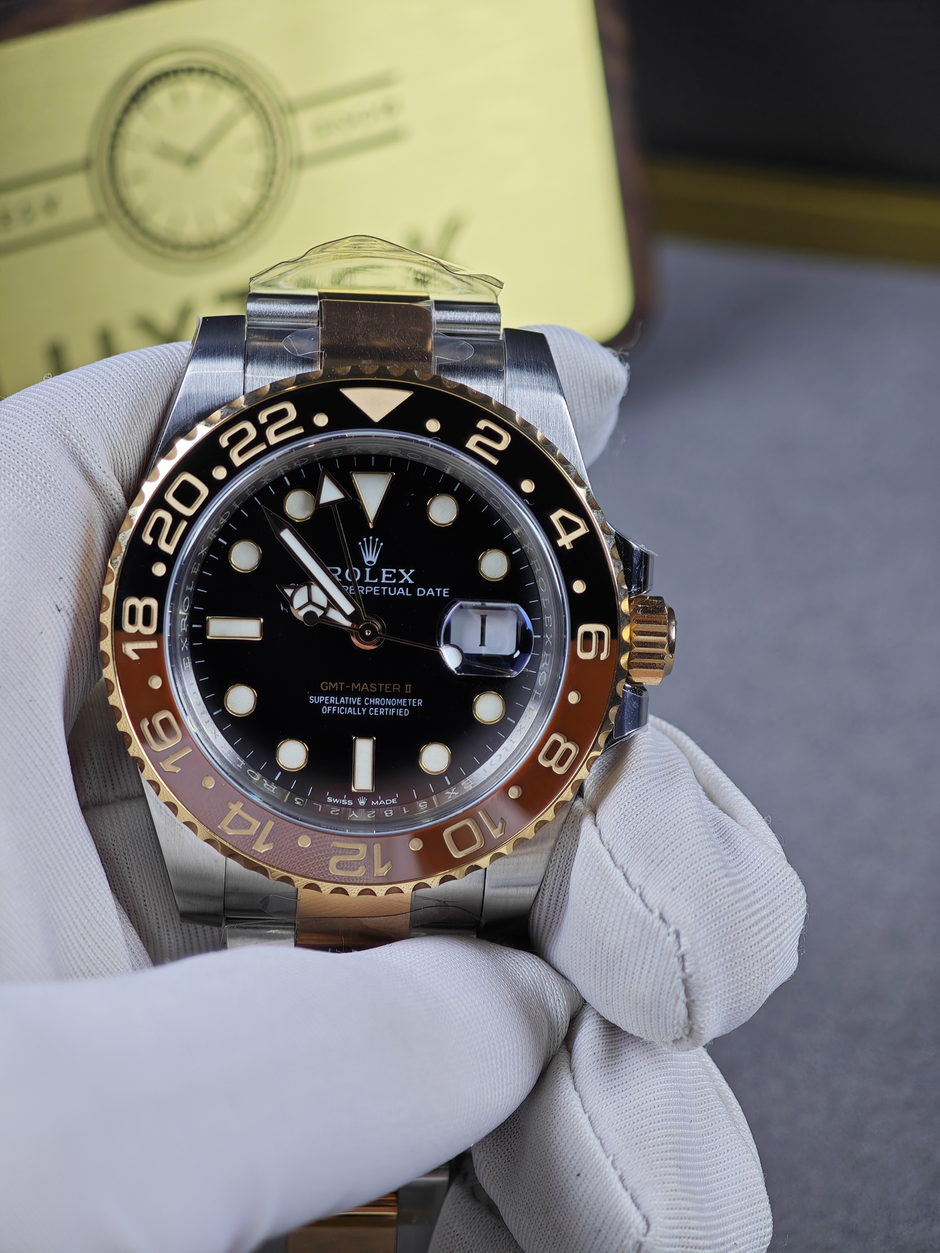 Rolex GMT Master II 126711CHNR Root Beer steel and rose gold 40mm Super Clone