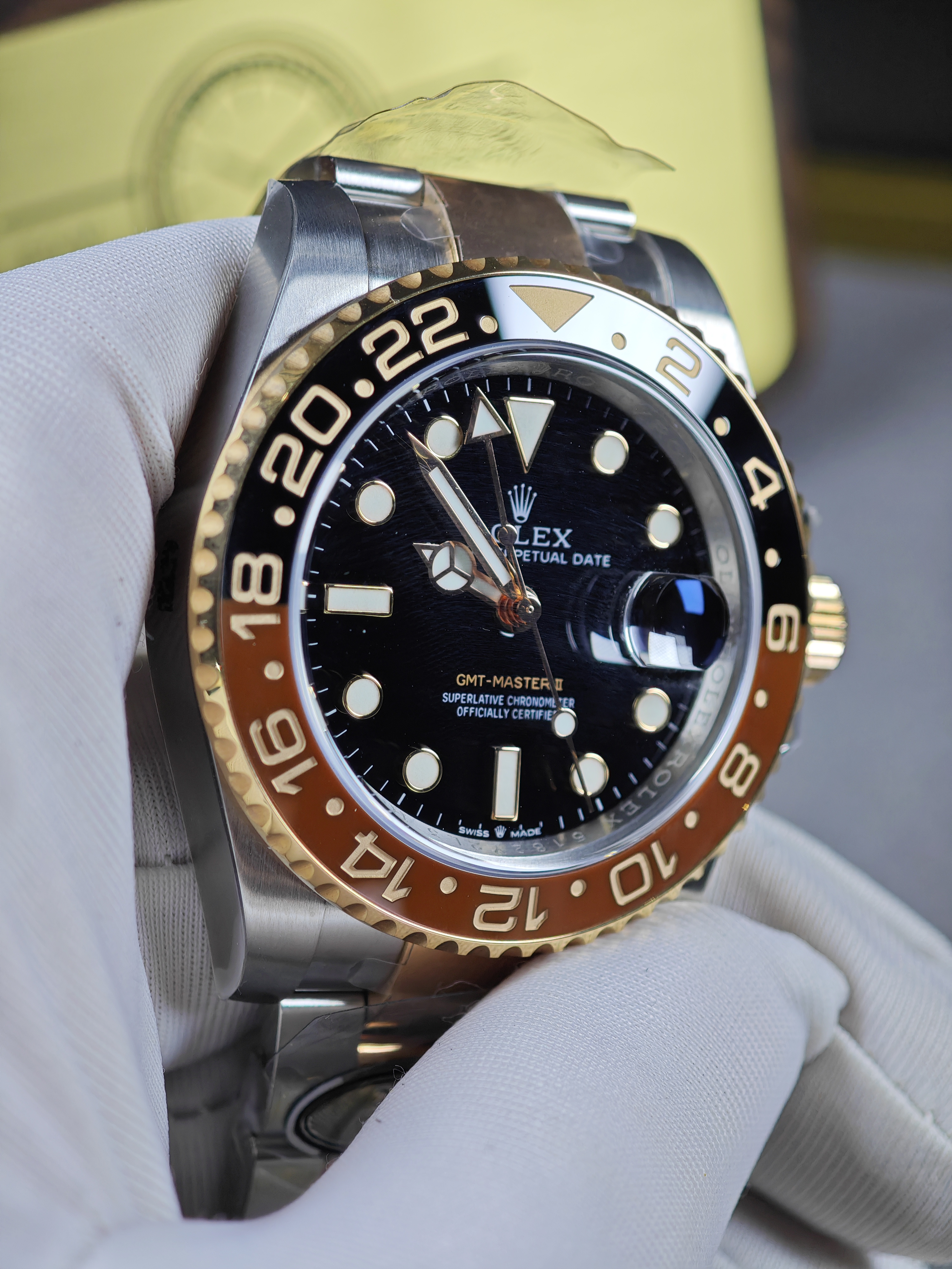 Rolex GMT Master II 126711CHNR Root Beer steel and rose gold 40mm Super Clone