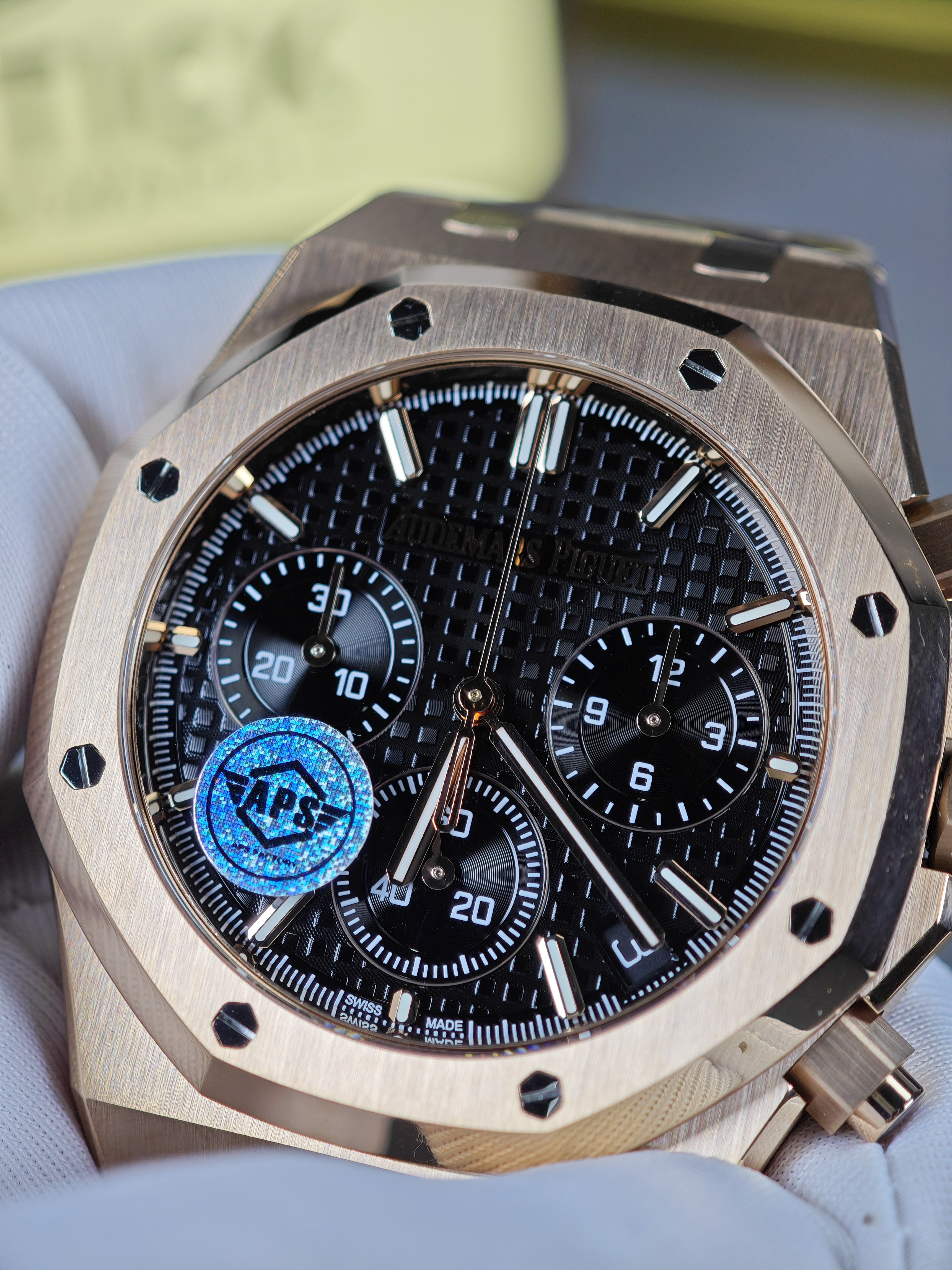 Audemars Piguet Super Clone 1:1 Royal Oak Chronograph 26240 Watches - 41mm rose gold with black dial