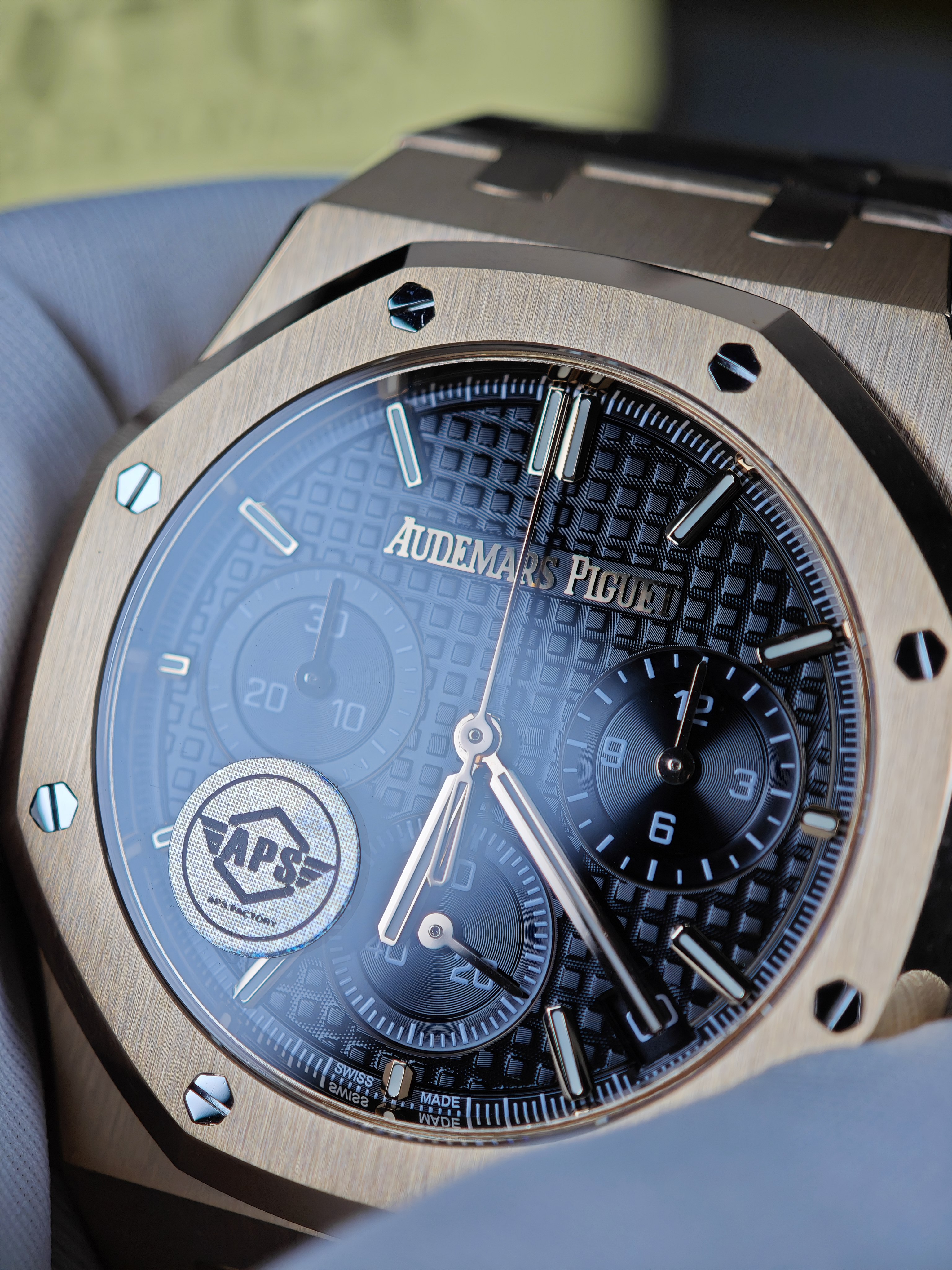 Audemars Piguet Super Clone 1:1 Royal Oak Chronograph 26240 Watches - 41mm rose gold with black dial