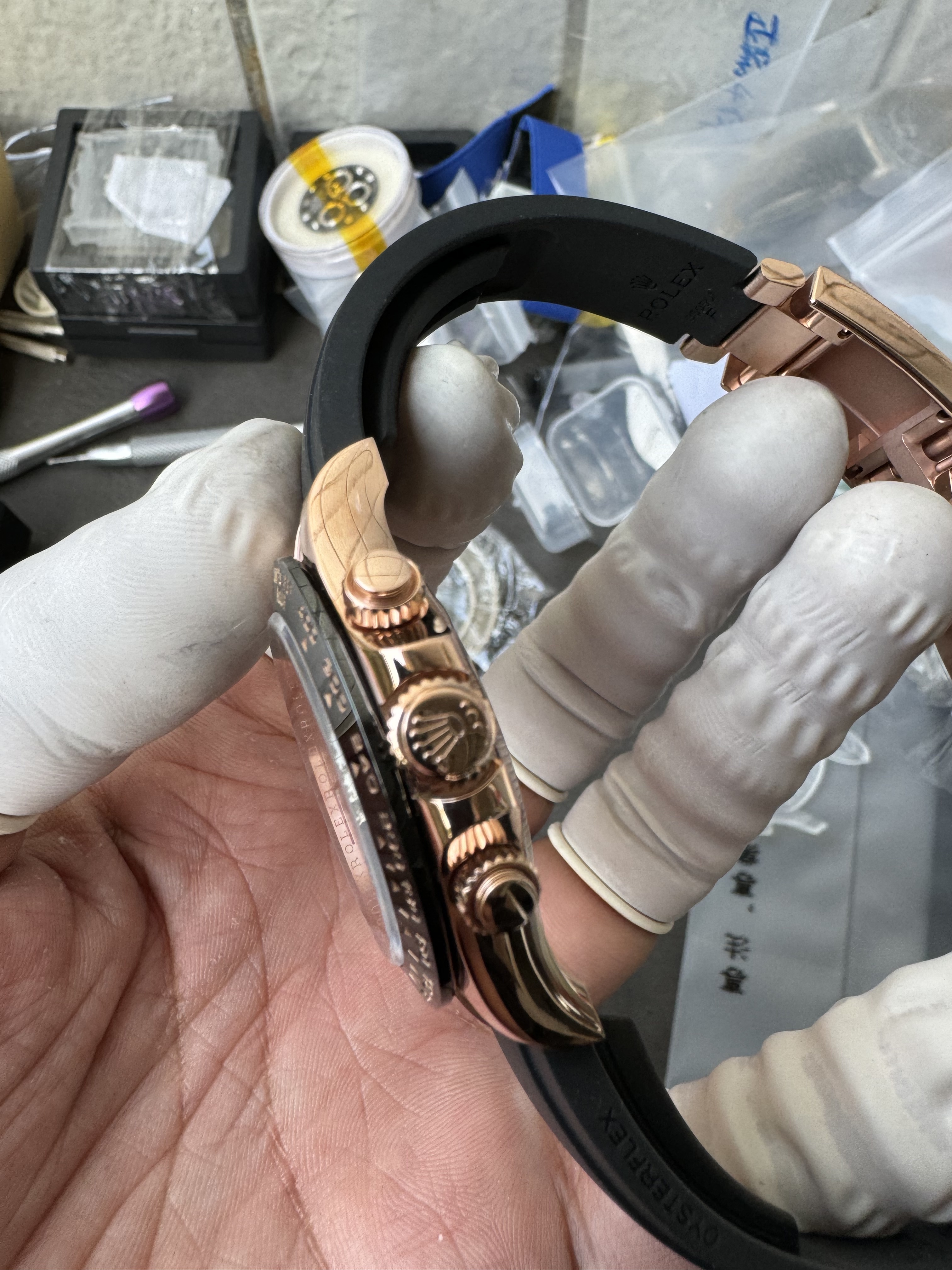 Super Clone Rolex 1:1 Daytona 116515LN Chocolate Dial 4130 Movement – Rose Gold on Oysterflex