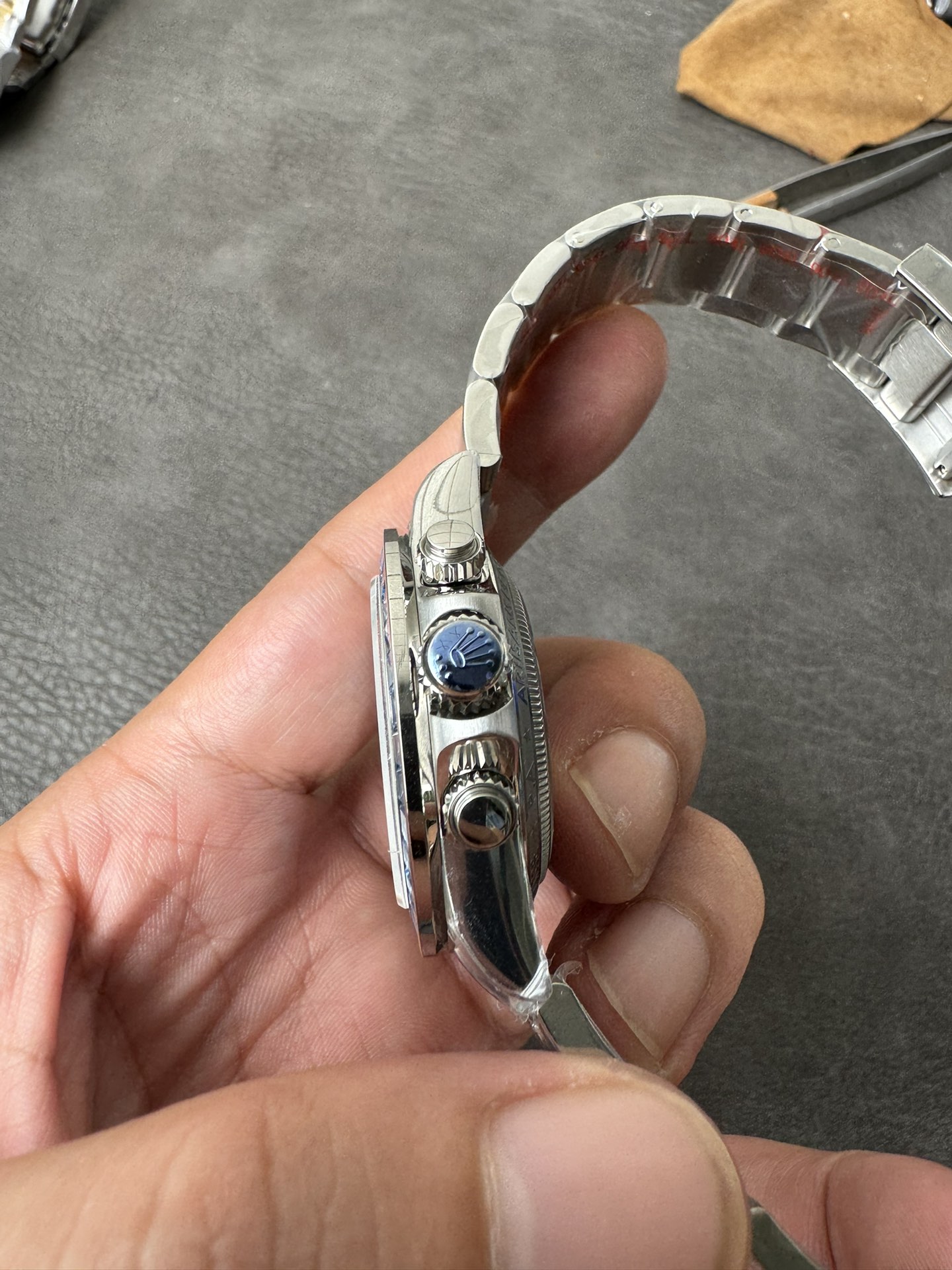 Super Clone Rolex 1:1 Daytona Skeleton Mod by Sonic | Blue Sapphire Bezel | 904L Steel | 4130 Movement